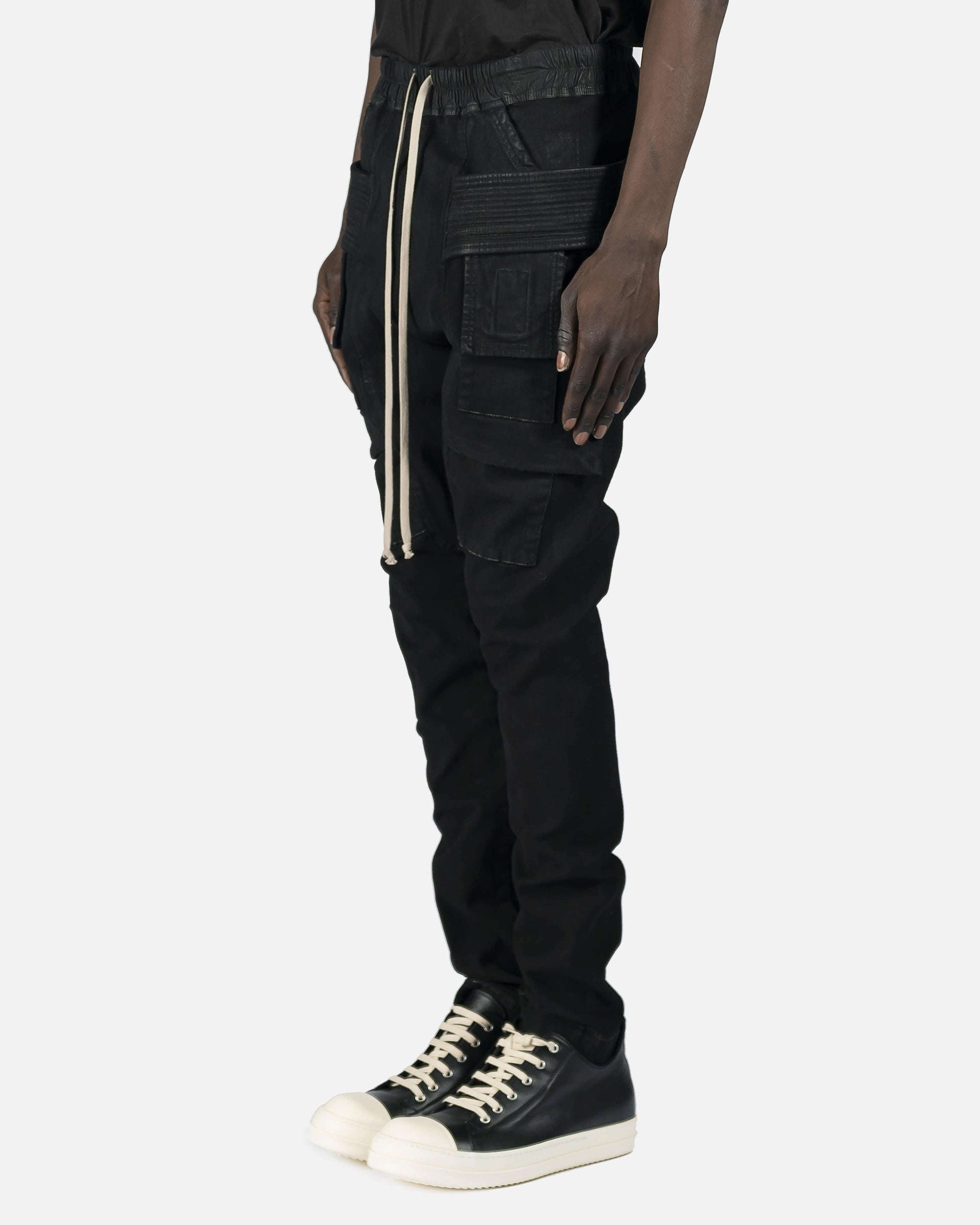 Denim Creatch Cargo Drawstring In Black Rick owens – Гарантія оригінальності – вид ззаду