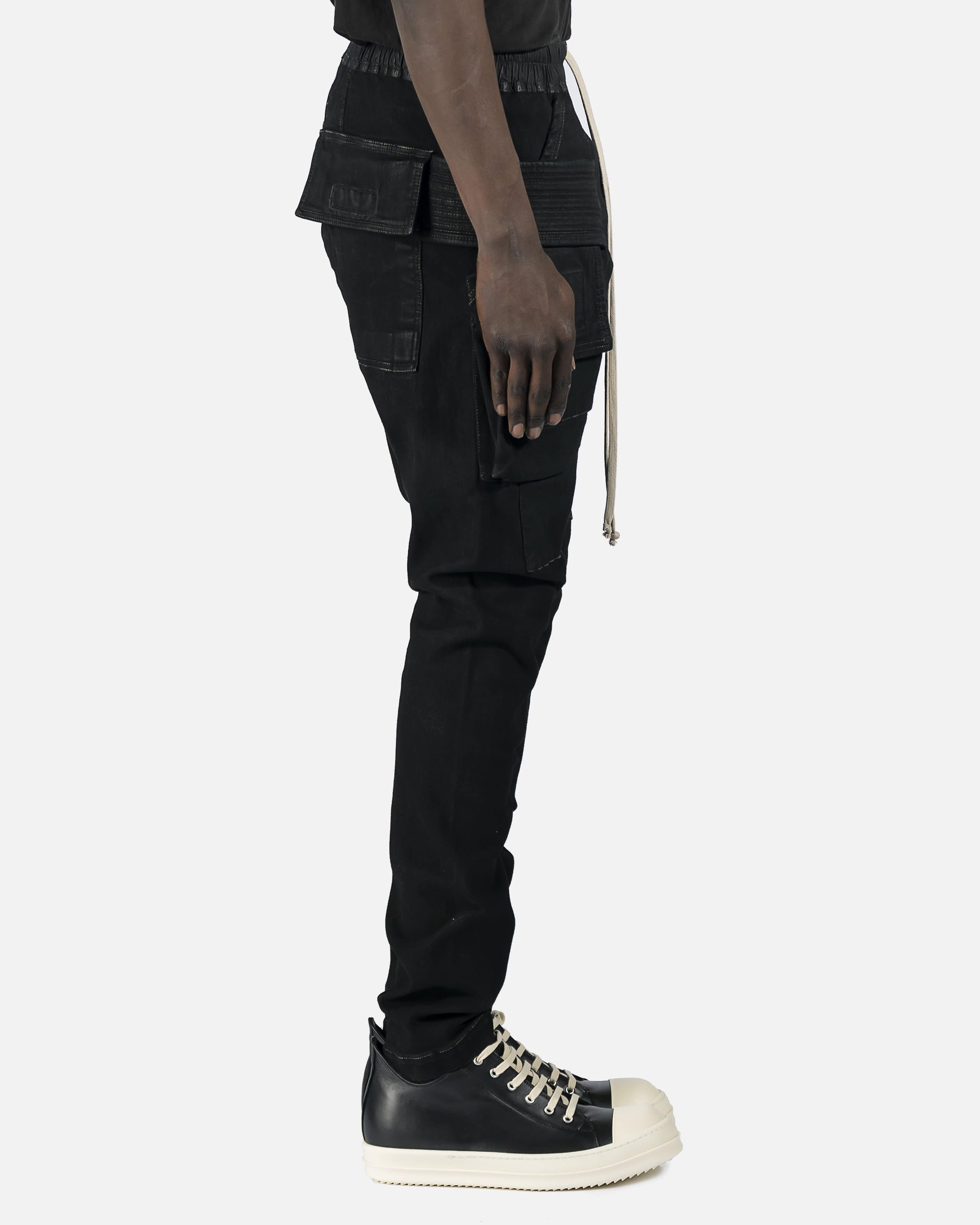 Denim Creatch Cargo Drawstring In Black Rick owens – Гарантія оригінальності – детальний вид