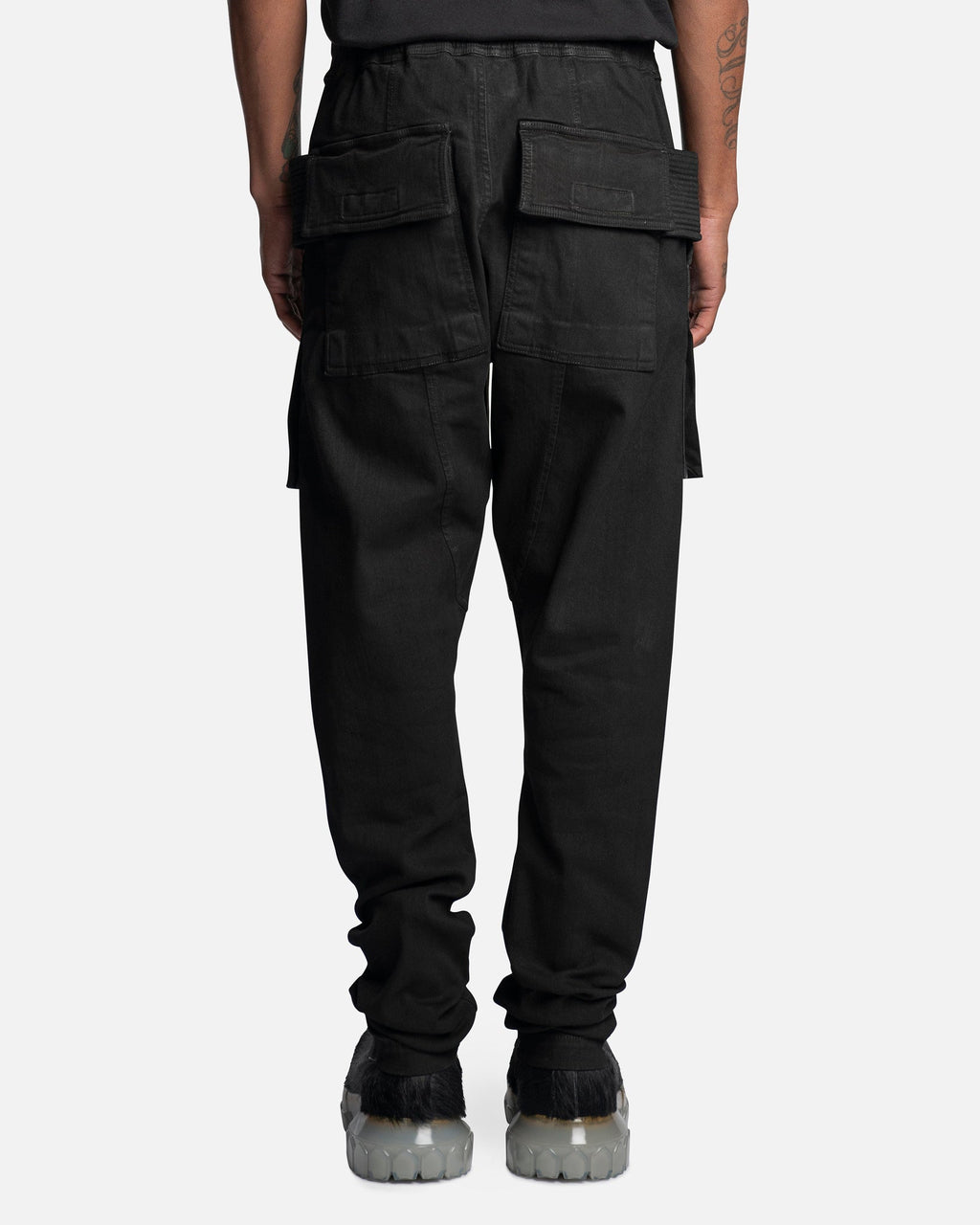 Denim Creatch Cargo Drawstring In Black Rick owens – Гарантія оригінальності – детальний вид