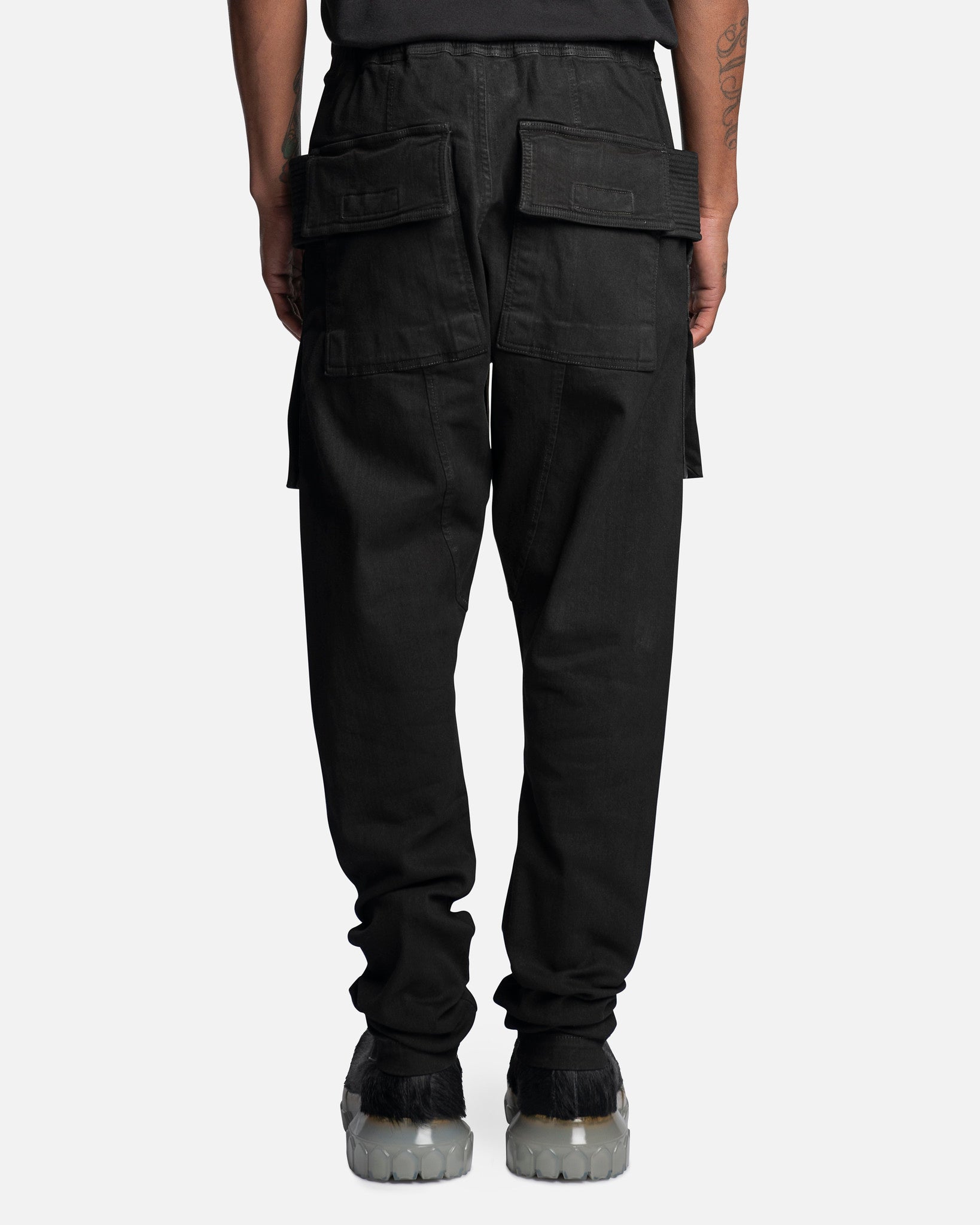 Denim Creatch Cargo Drawstring In Black Rick owens – Гарантія оригінальності – детальний вид