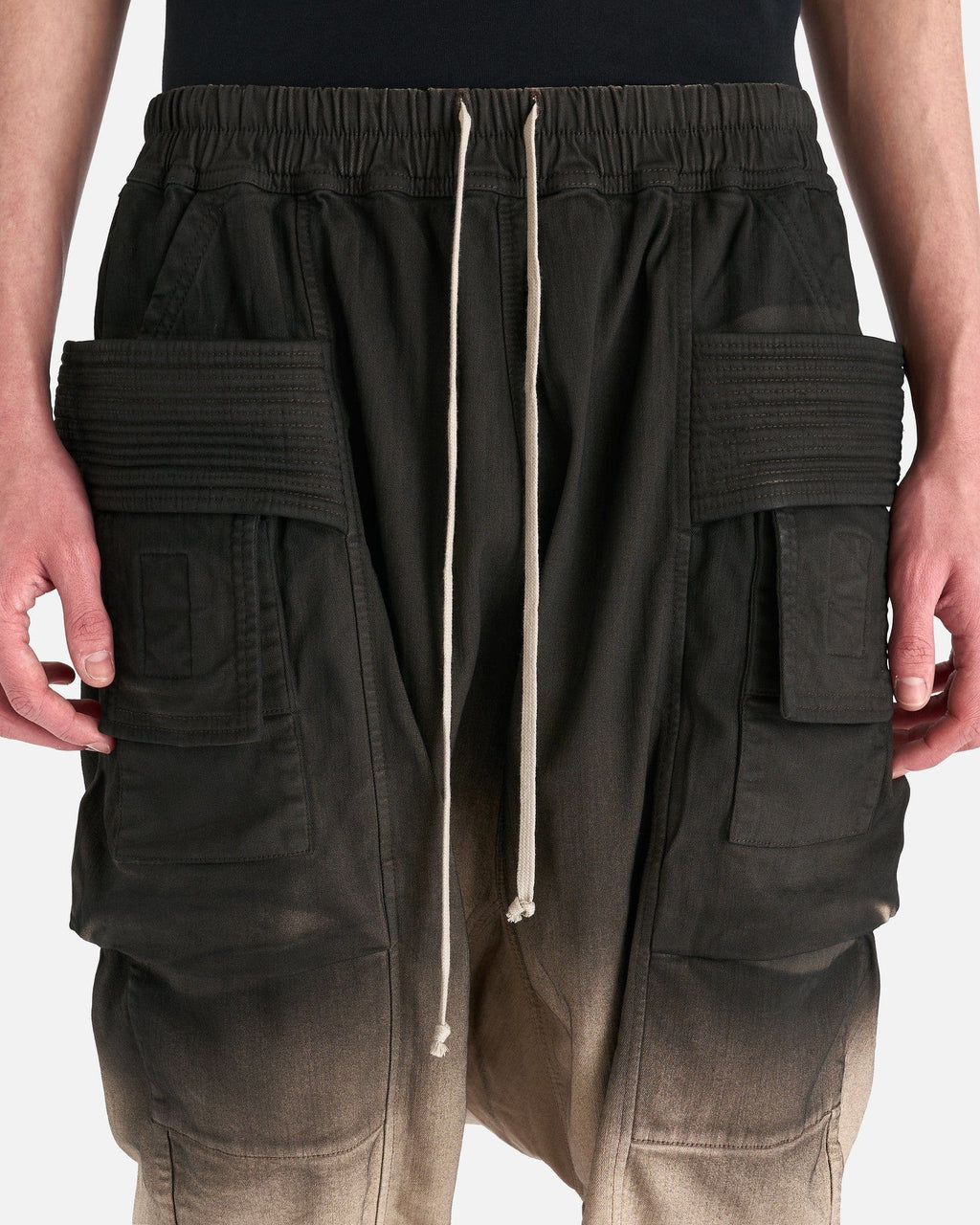 Denim Creatch Cargo Pods Short In Black Pearl Degrade Rick owens – Гарантія оригінальності – збільшений вид
