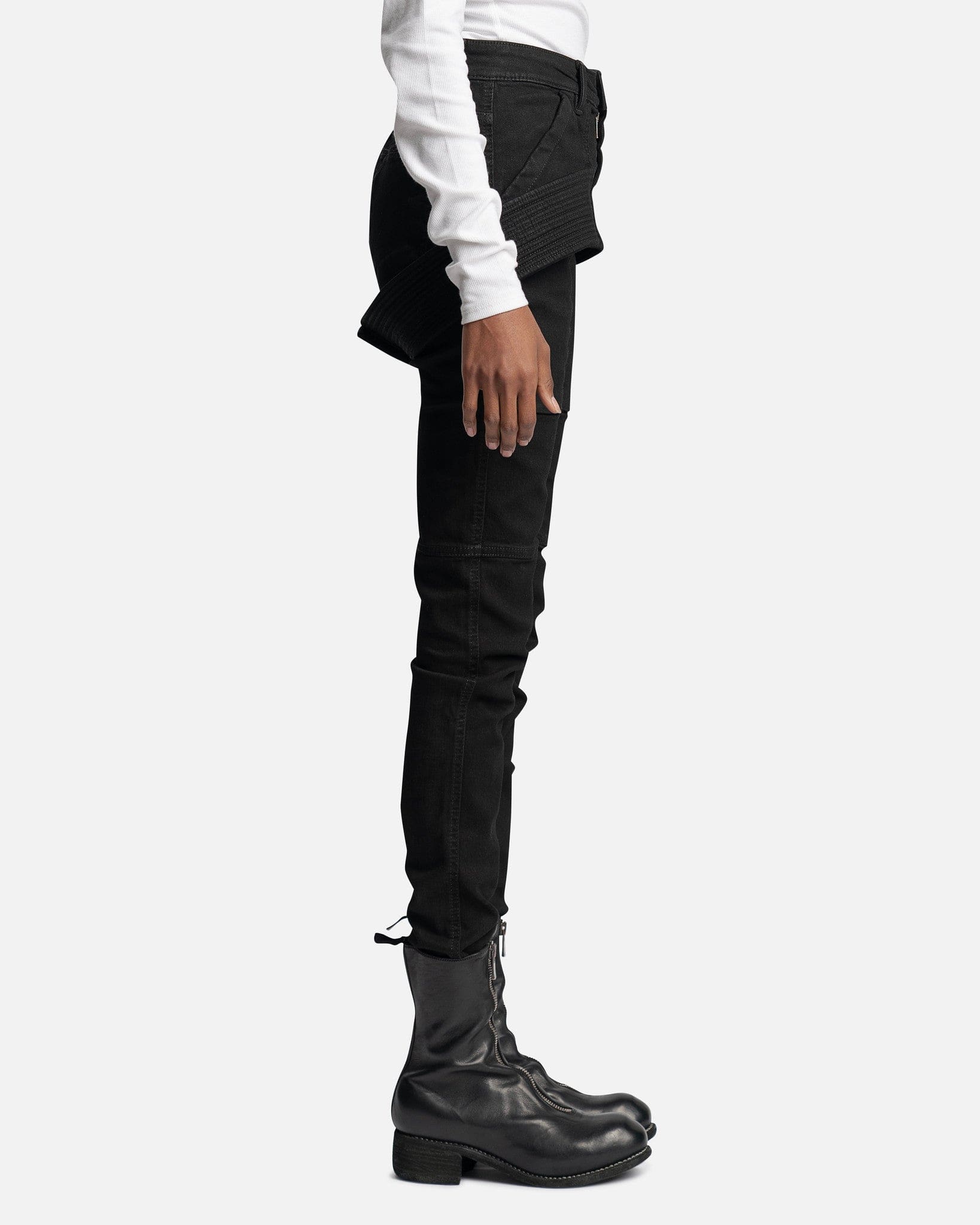 Denim Creatch Pants In Black Rick owens – Гарантія оригінальності – вид ззаду