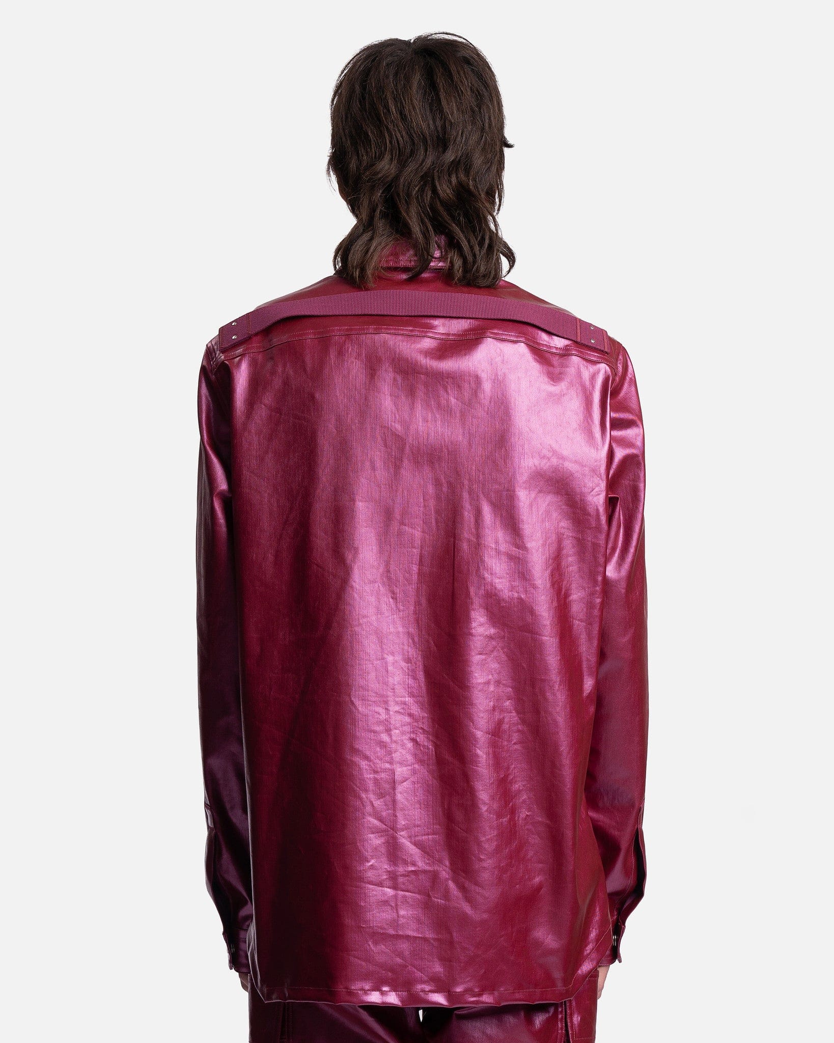 Denim Fogpocket Outershirt In Fuchsia Rick owens оригінал – Купити в Україні – детальний вид