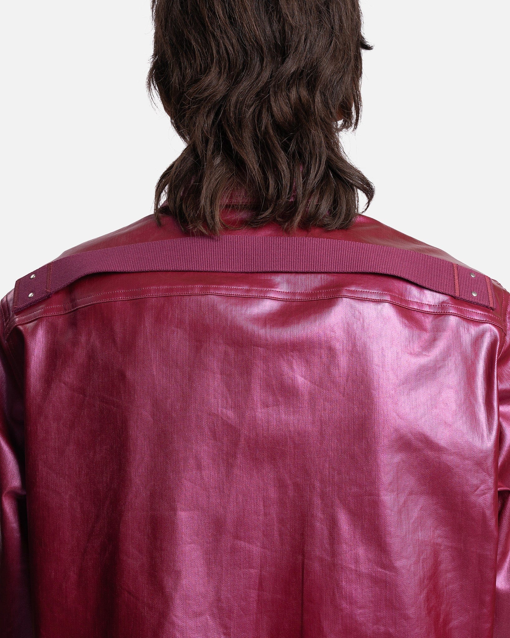 Denim Fogpocket Outershirt In Fuchsia Rick owens оригінал – Купити в Україні – збільшений вид
