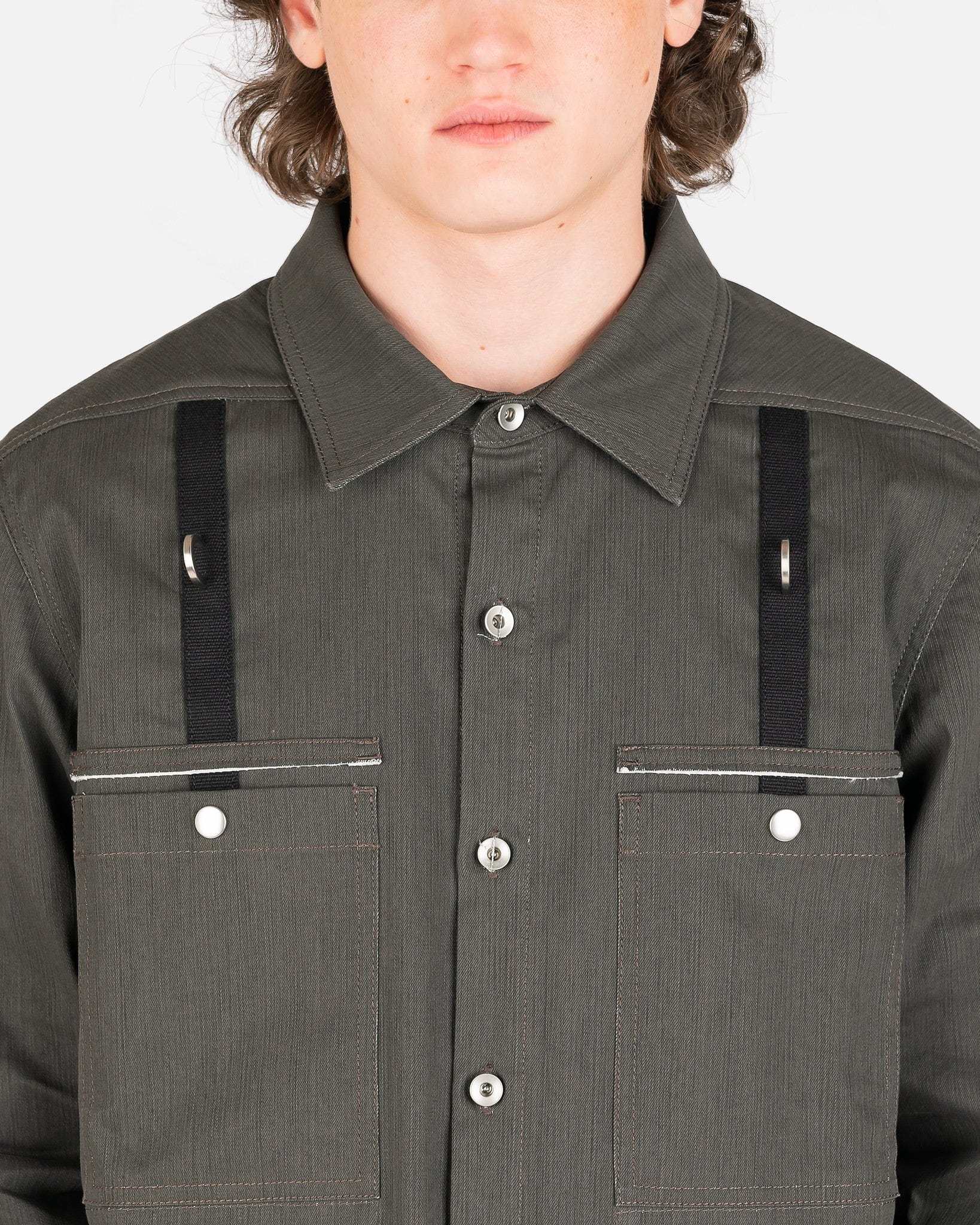 Denim Outershirt In Dark Dust Rick owens оригінал – Купити в Україні – збільшений вид