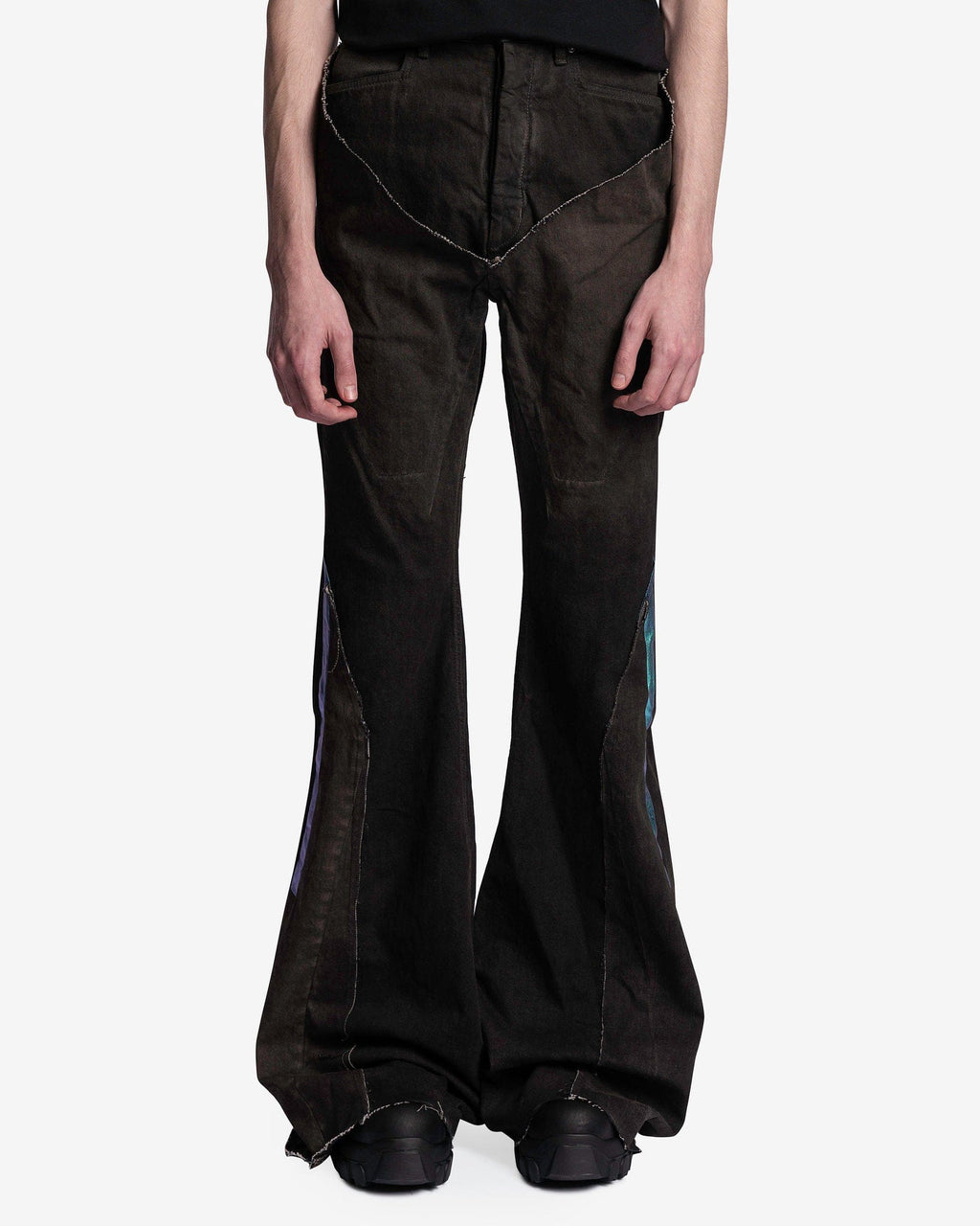 Denim Slivered Bootcut In Dark Dust Rick owens оригінал – Купити в Україні – боковий вид