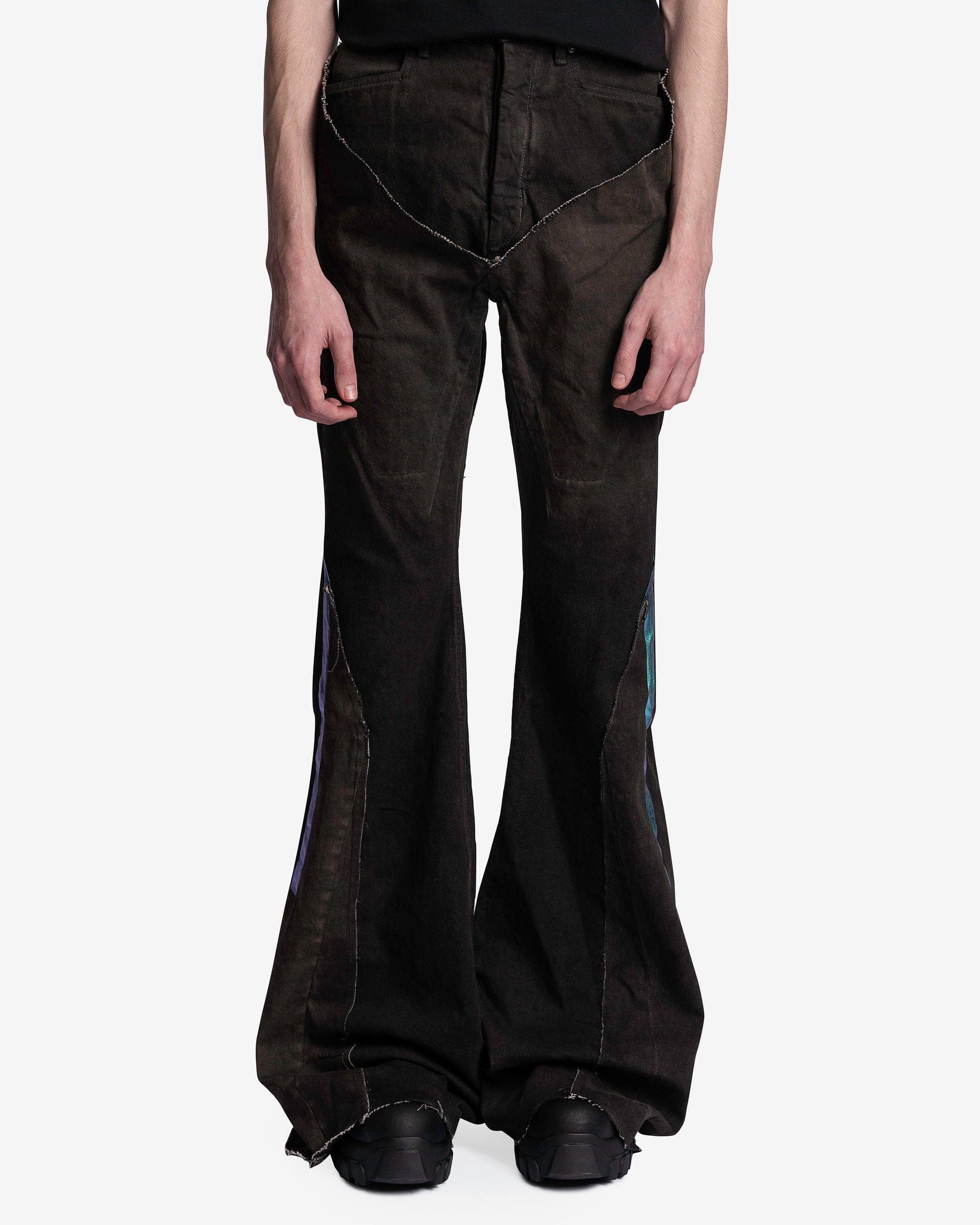 Denim Slivered Bootcut In Dark Dust Rick owens оригінал – Купити в Україні – боковий вид