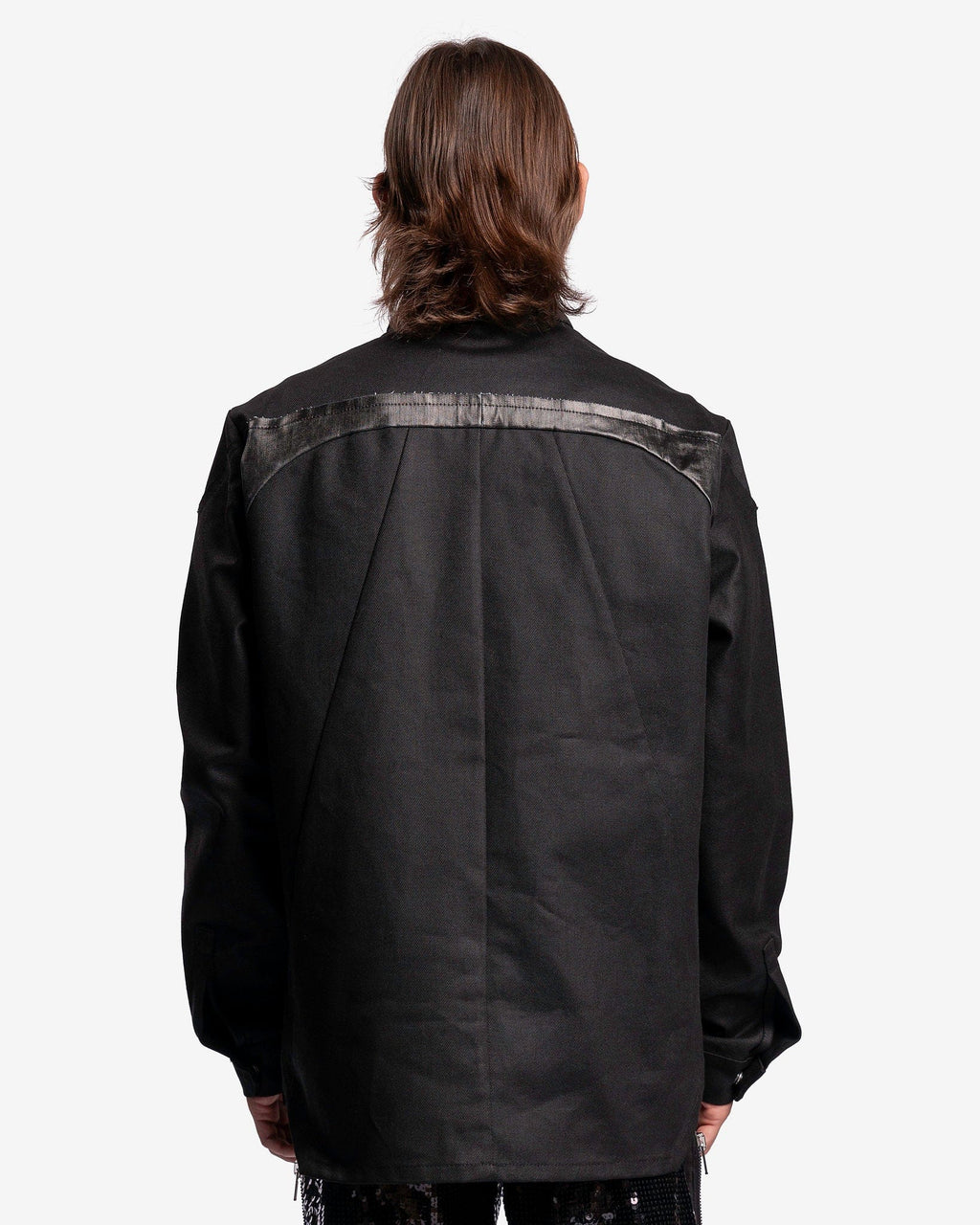 Denim Splintered Outershirt In Black Rick owens оригінал – Купити в Україні – детальний вид