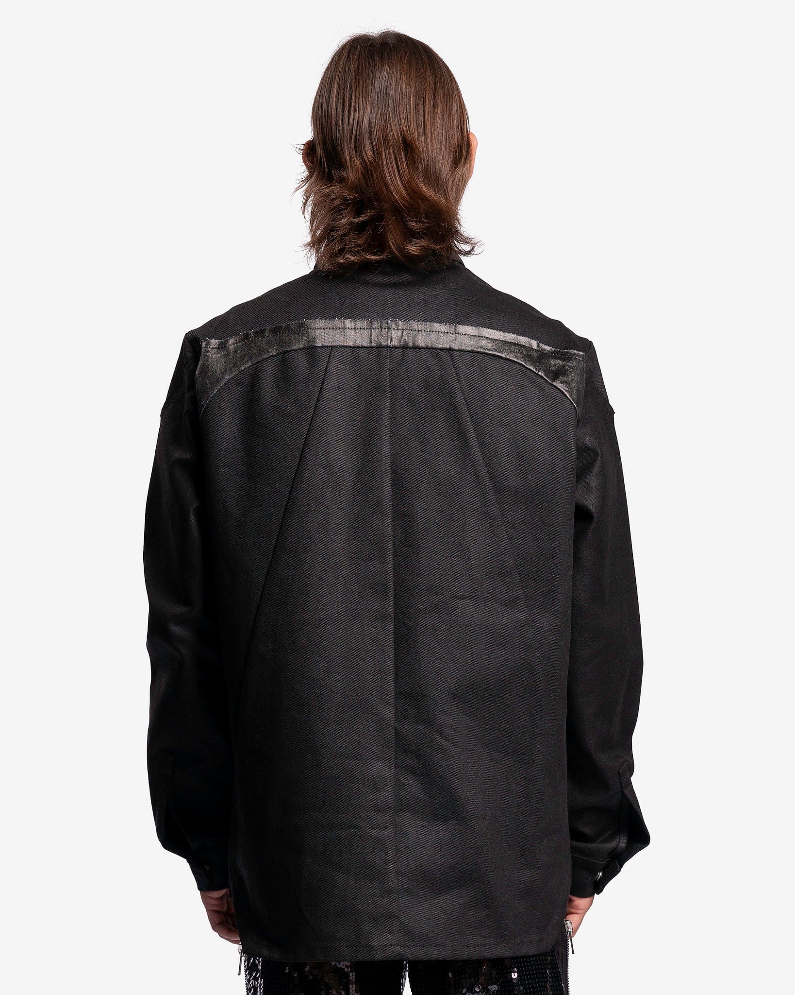 Denim Splintered Outershirt In Black Rick owens оригінал – Купити в Україні – детальний вид