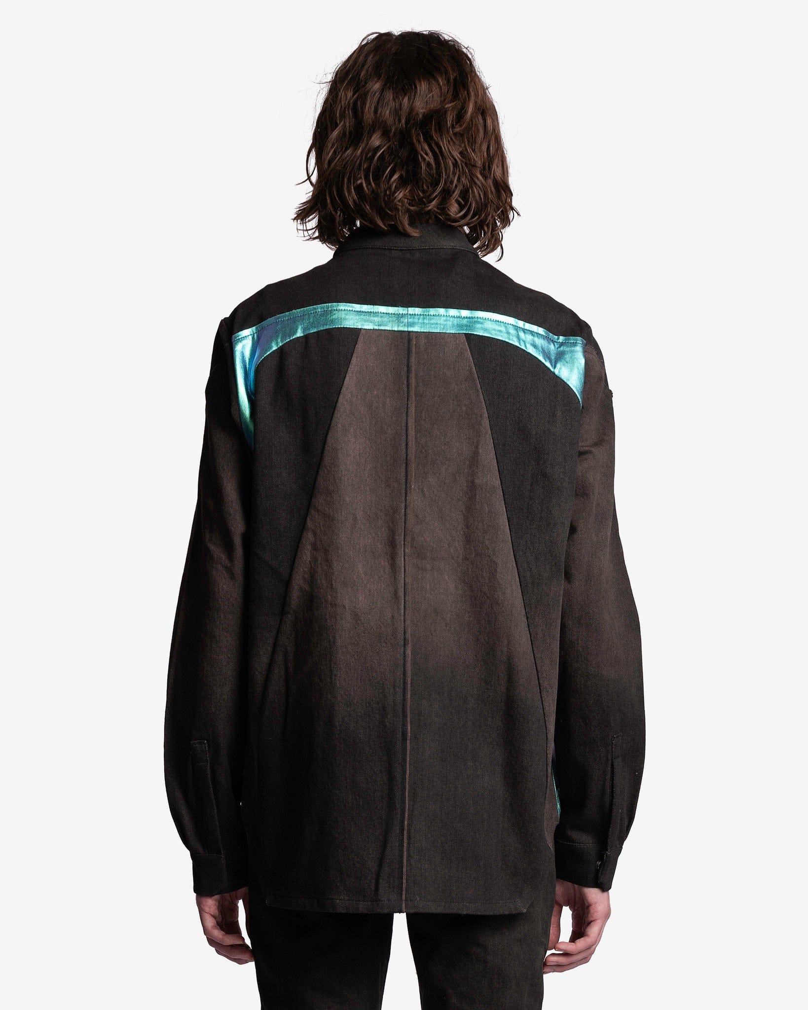 Denim Splintered Outershirt In Brown Rick owens оригінал – Купити в Україні – детальний вид