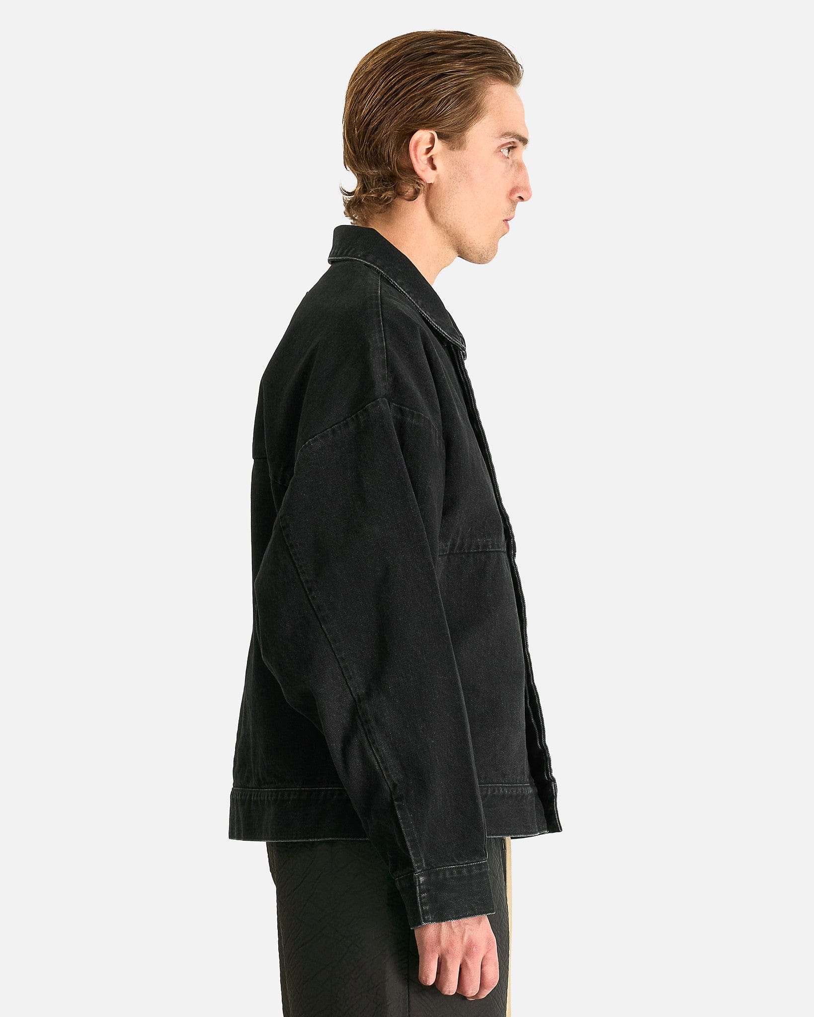 Оригінальна Denim Trucker Jacket In Black Fear of god – вид ззаду