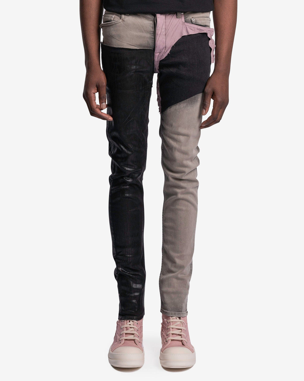 Denim Tyrone Cut Pants In Black Rick owens – Гарантія оригінальності – боковий вид