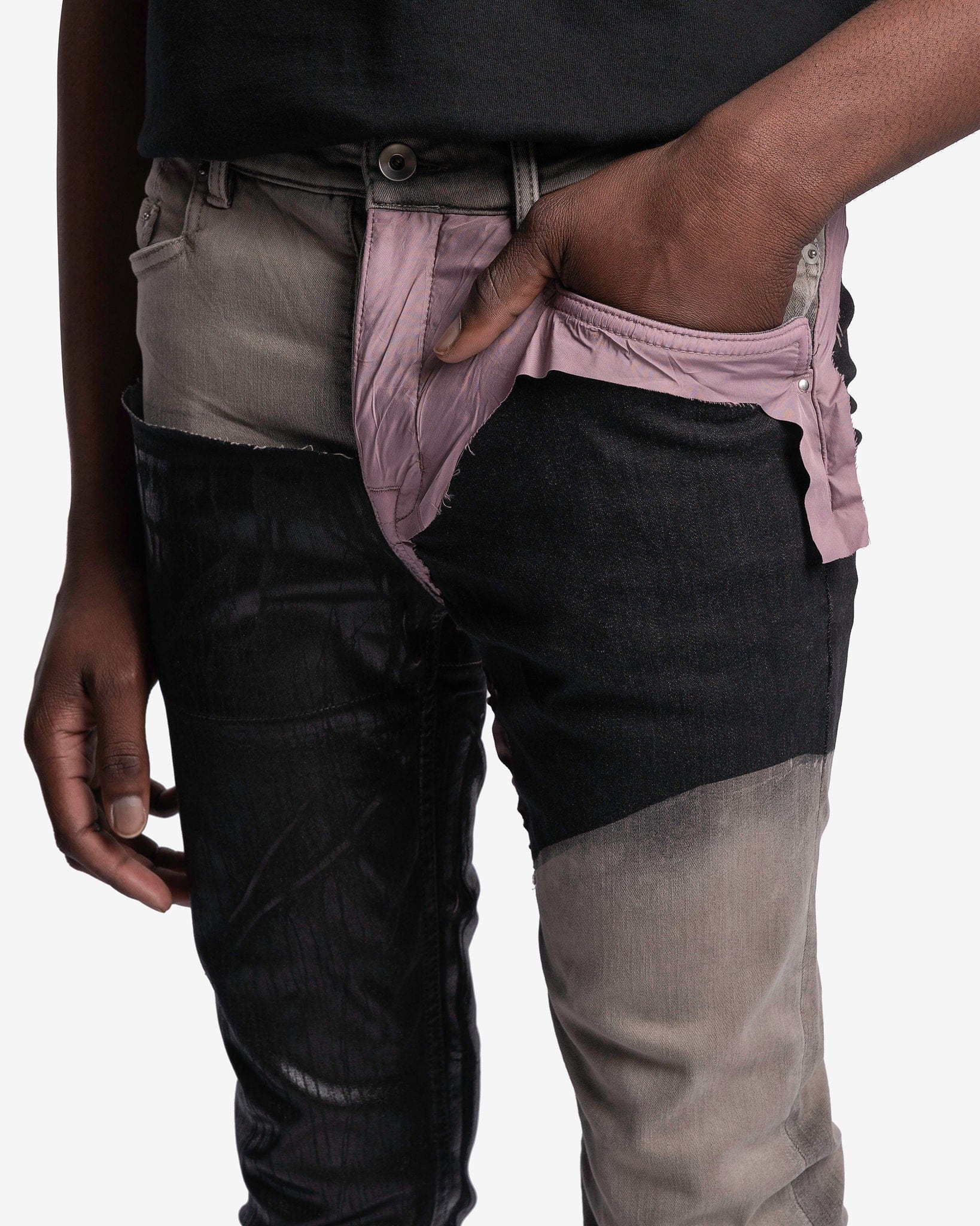 Denim Tyrone Cut Pants In Black Rick owens – Гарантія оригінальності – збільшений вид