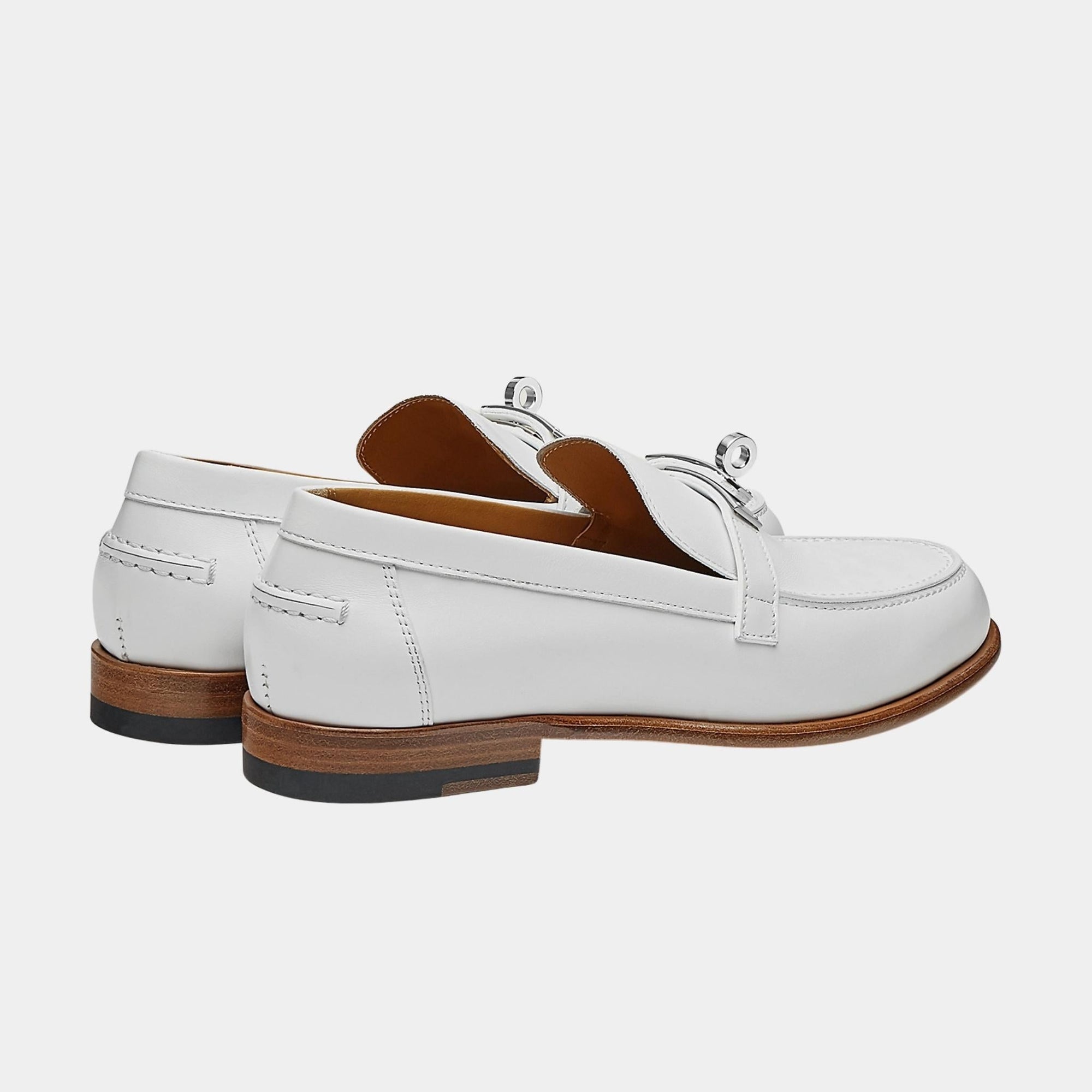 Destin Loafer Calfskin With Palladium Plated Buckle Hermes – Гарантія оригінальності – детальний вид