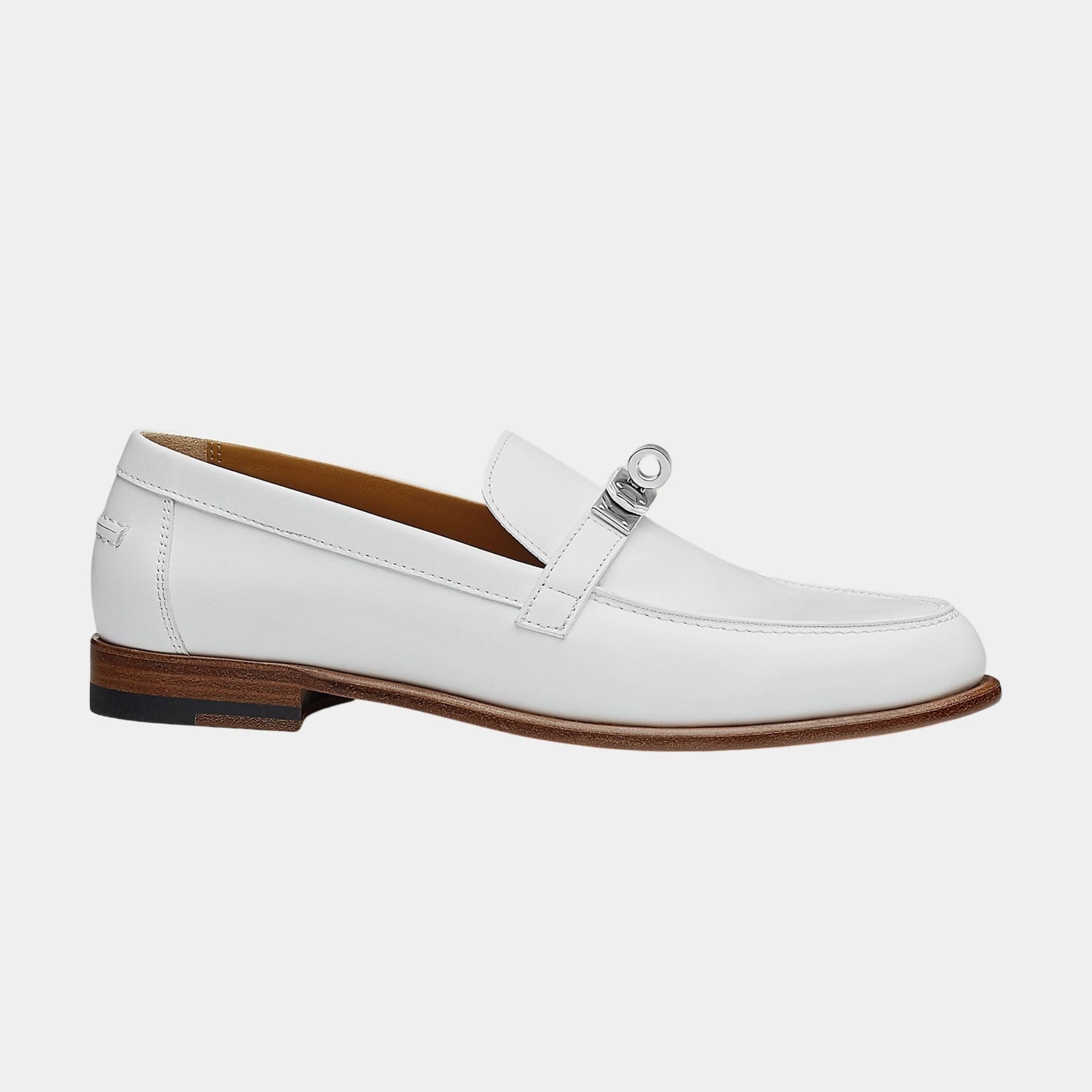 Destin Loafer Calfskin With Palladium Plated Buckle Hermes – Гарантія оригінальності – вид ззаду