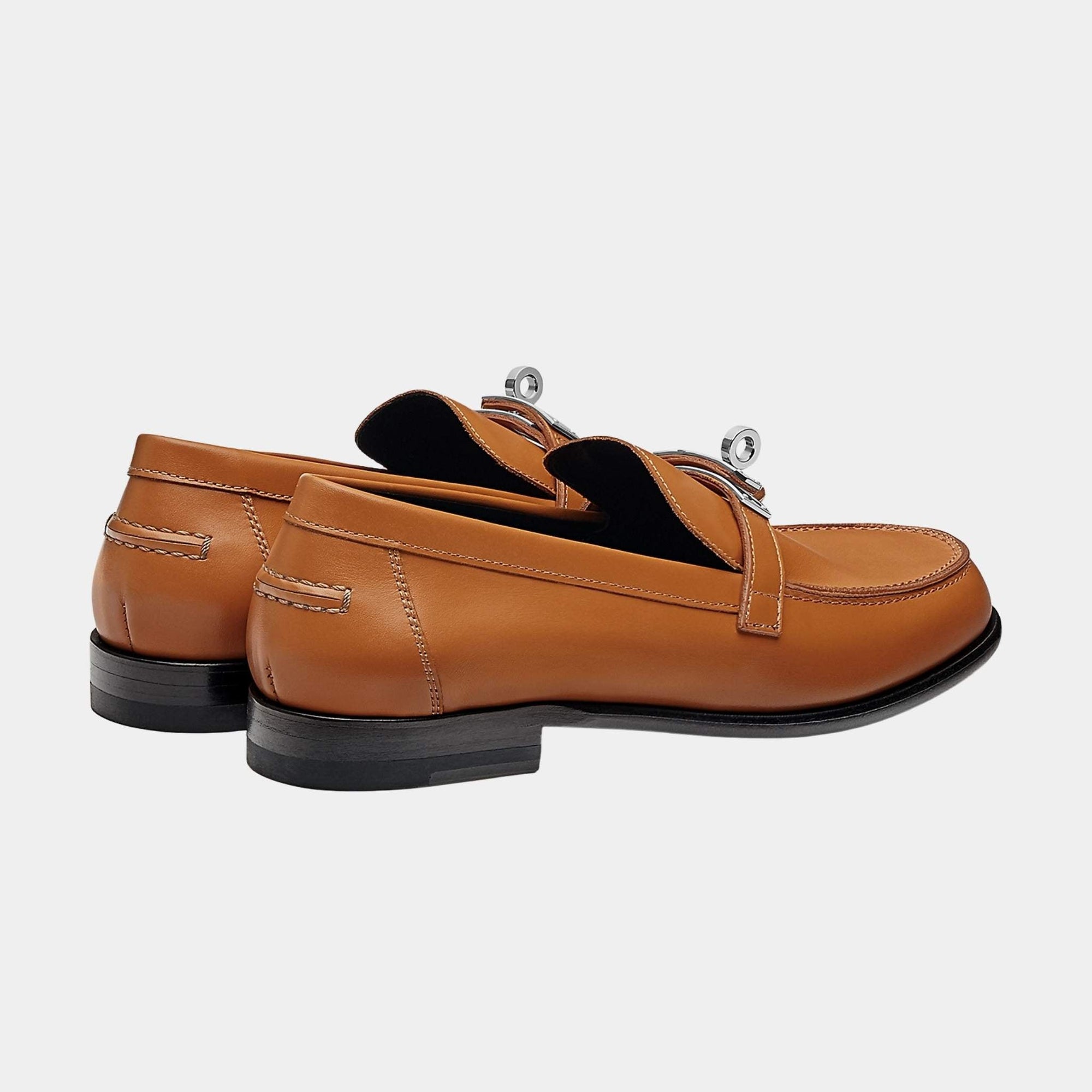 Оригінальна Destin Loafer In Calfskin With Palladium Plated Buckle Hermes – детальний вид
