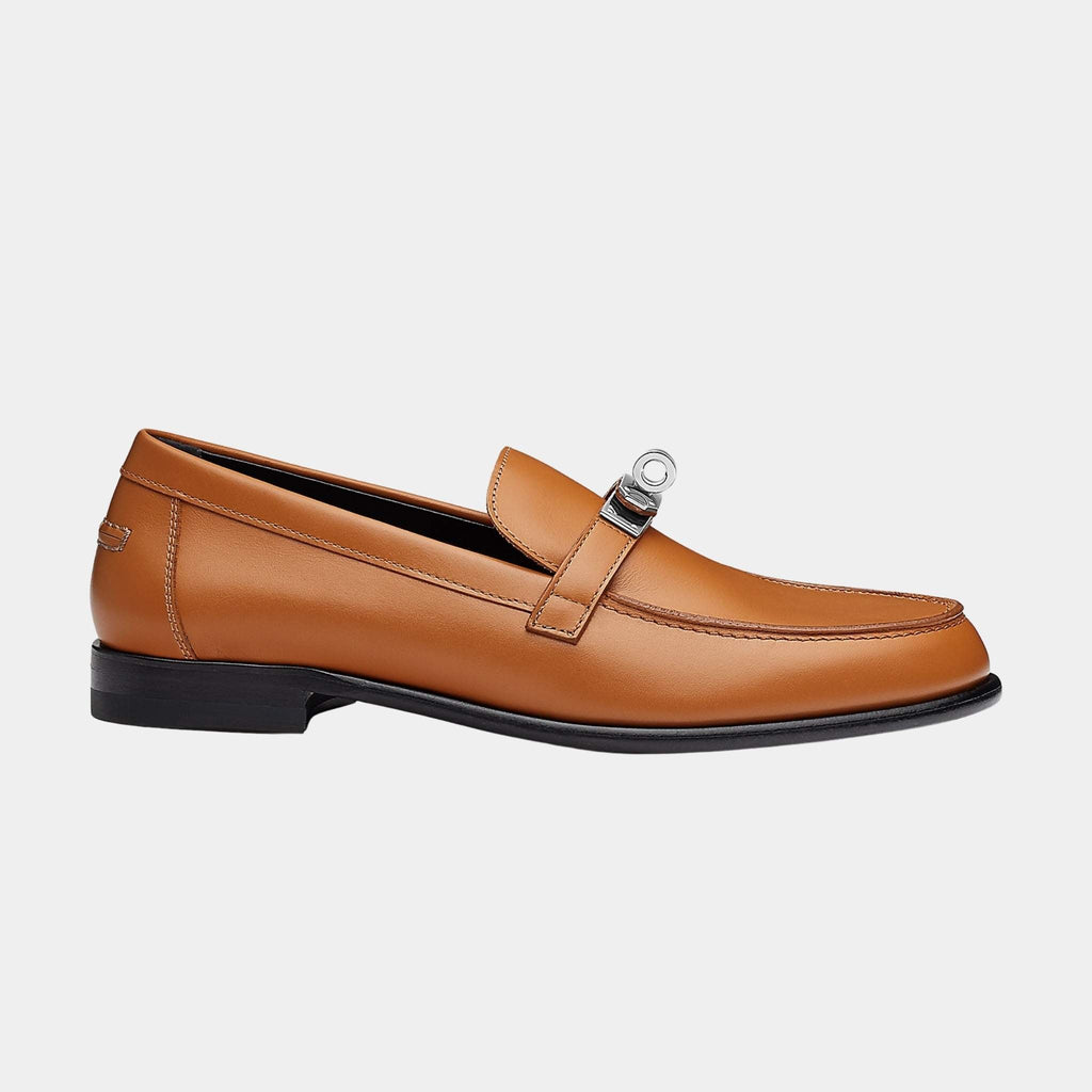 Оригінальна Destin Loafer In Calfskin With Palladium Plated Buckle Hermes – боковий вид