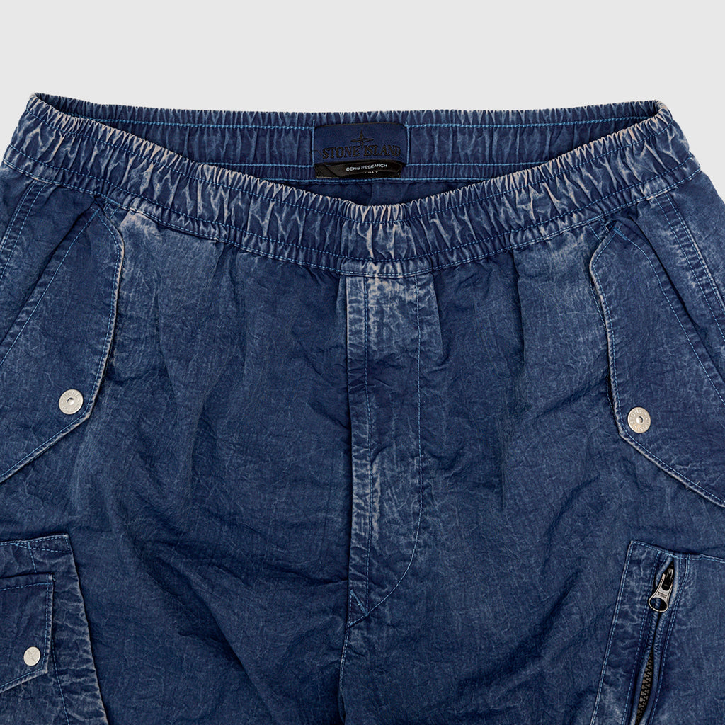 Оригінальна Hallow Fibre Nylon Indigo-Tc Cargo Pants Stone island – вид ззаду