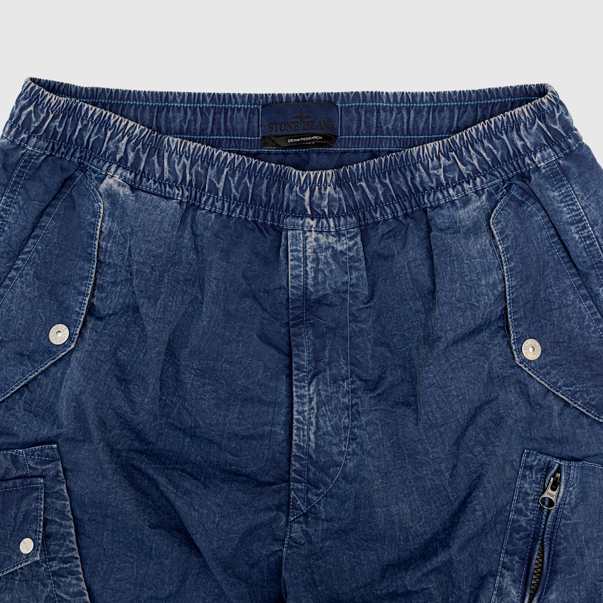 Оригінальна Hallow Fibre Nylon Indigo-Tc Cargo Pants Stone island – вид ззаду