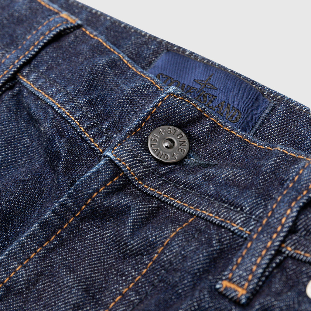 Indigo Denim-Rinsed Jeans Stone island – Гарантія оригінальності – вид ззаду