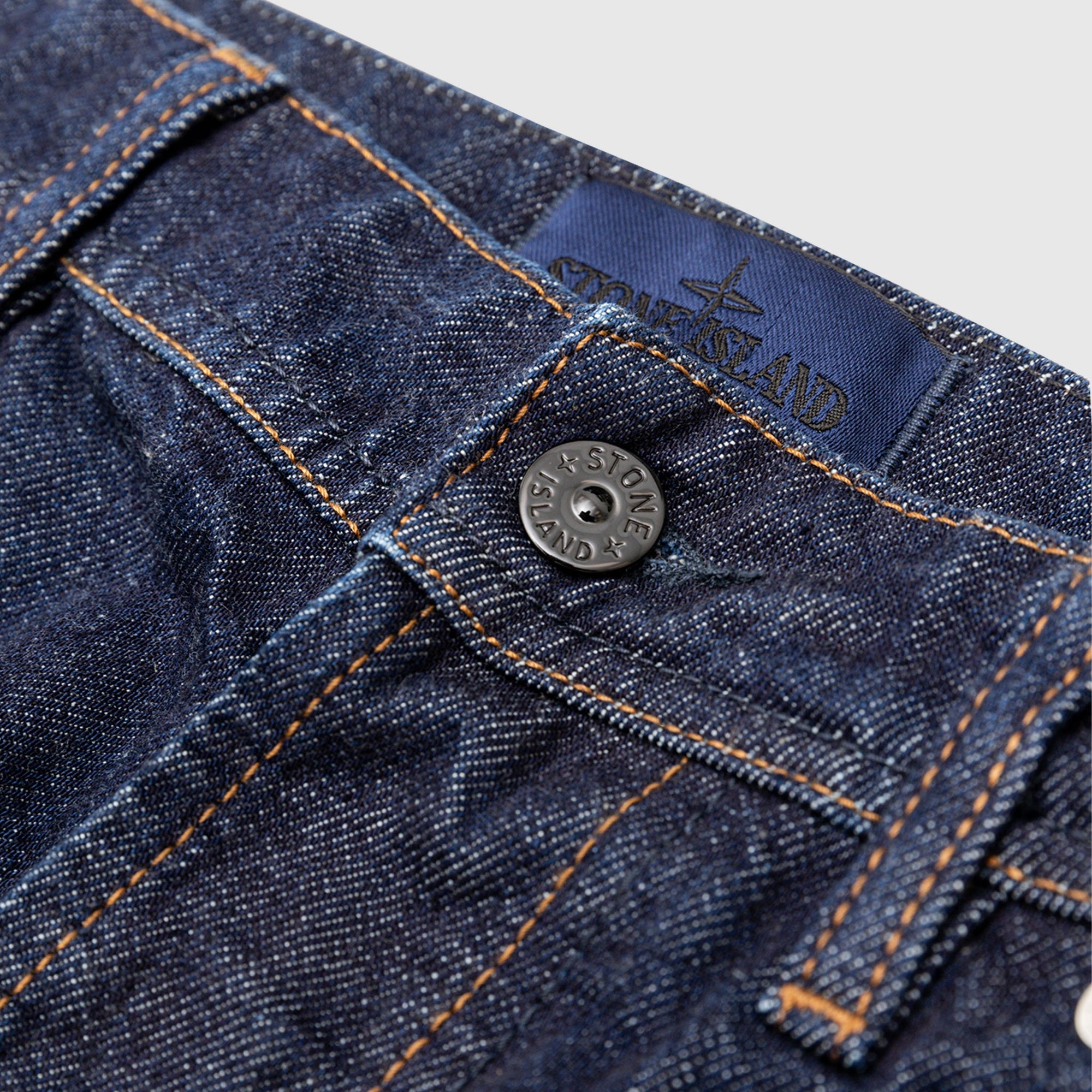 Indigo Denim-Rinsed Jeans Stone island – Гарантія оригінальності – вид ззаду