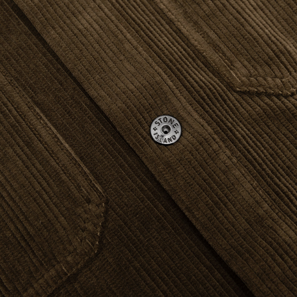 Organic Cotton Corduroy Overshirt Stone island – Гарантія оригінальності – детальний вид