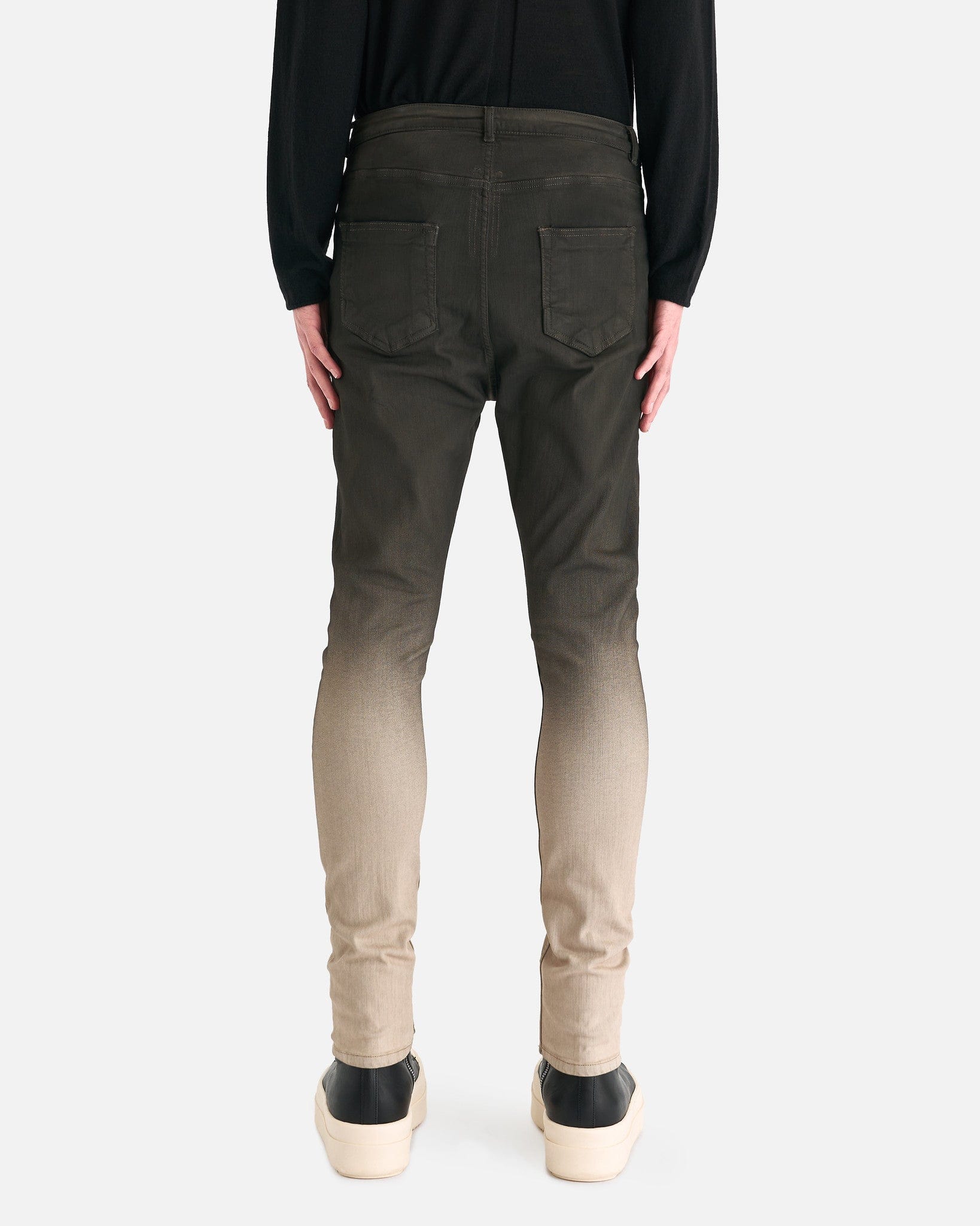 Detroit Cut Denim In Black Pearl Degrade Rick owens – Гарантія оригінальності – детальний вид