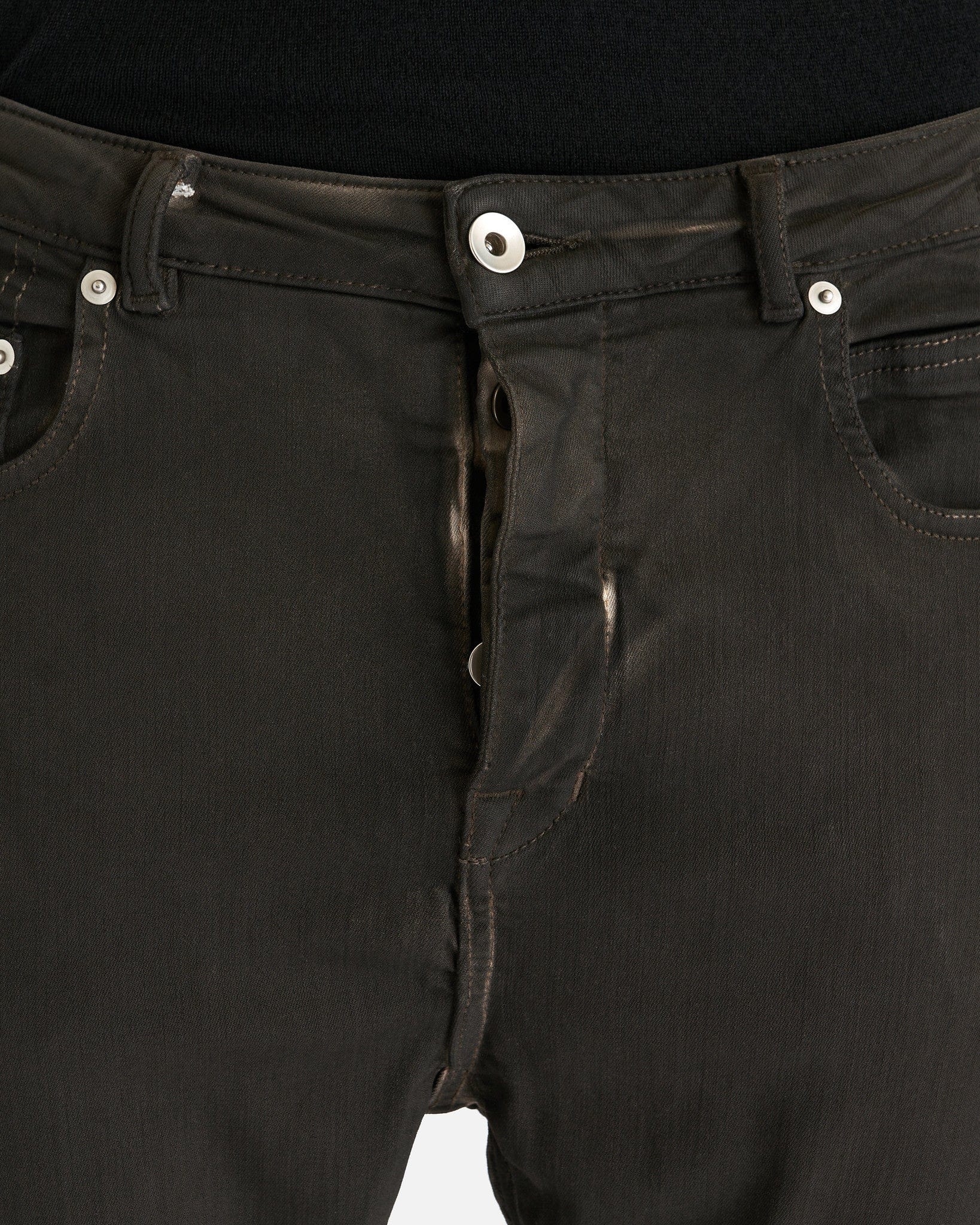 Detroit Cut Denim In Black Pearl Degrade Rick owens – Гарантія оригінальності – збільшений вид