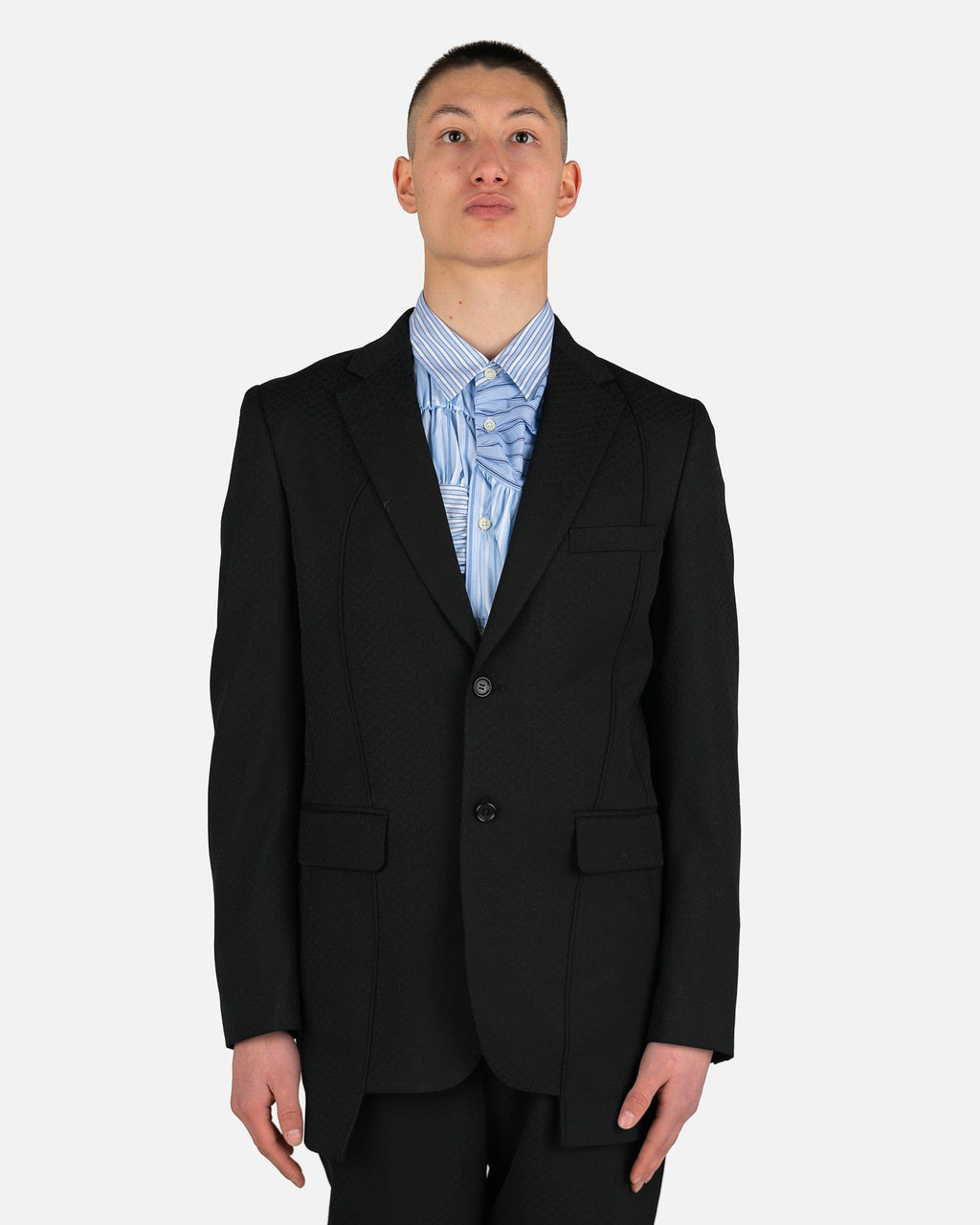 Оригінальна Diamond Printed Blazer In Black Comme des garcons – боковий вид