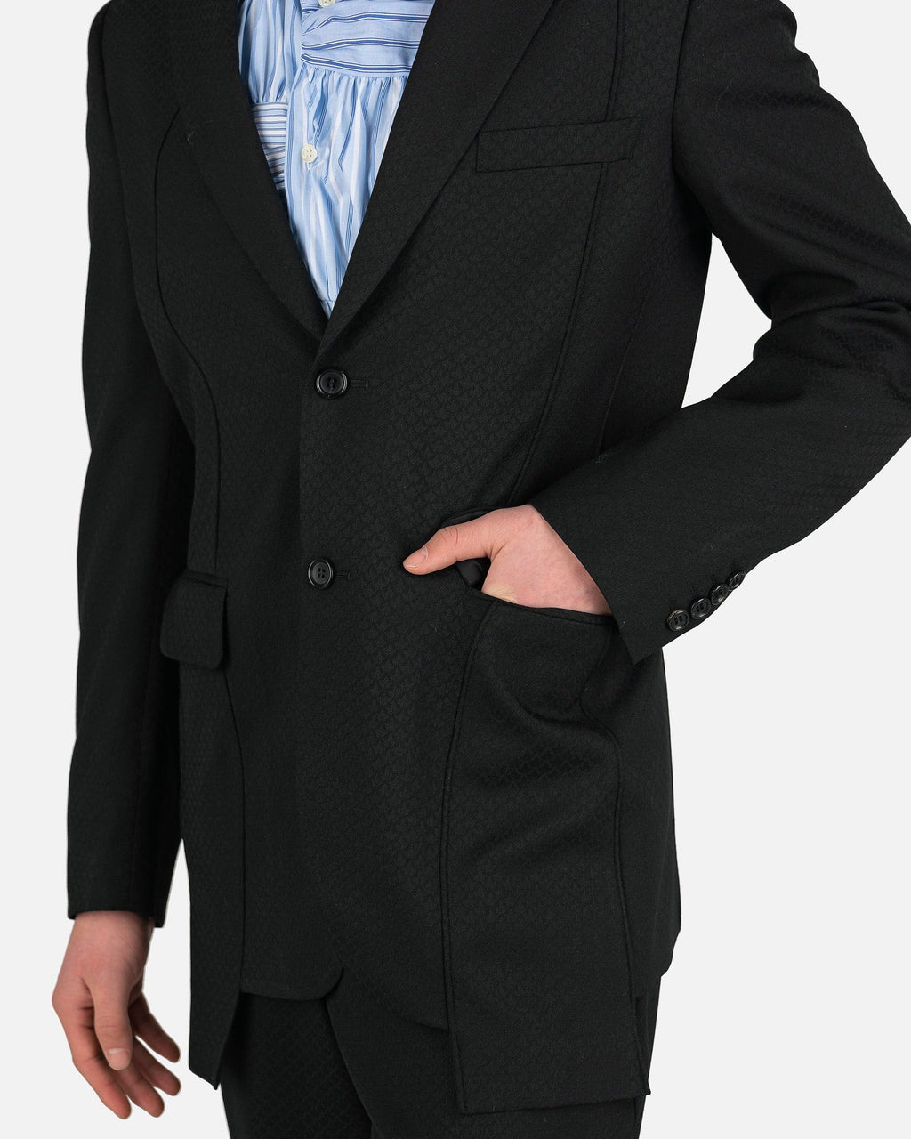 Оригінальна Diamond Printed Blazer In Black Comme des garcons – збільшений вид