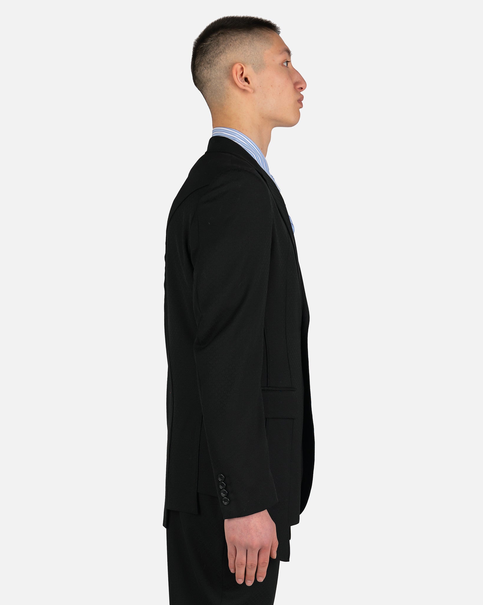 Оригінальна Diamond Printed Blazer In Black Comme des garcons – вид ззаду