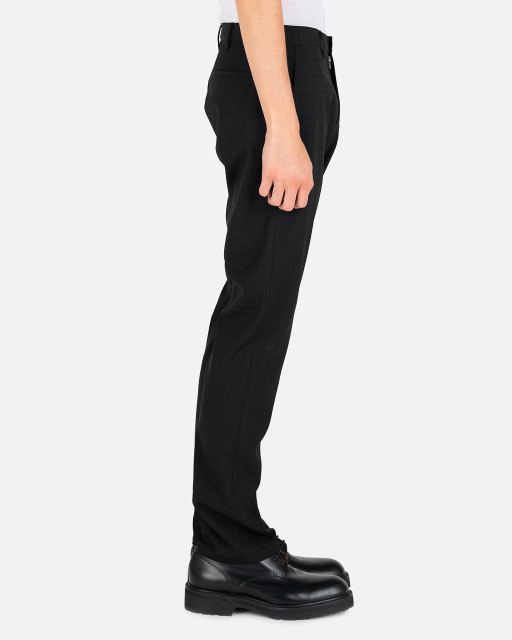 Оригінальна Diamond Printed Trousers In Black Comme des garcons – вид ззаду
