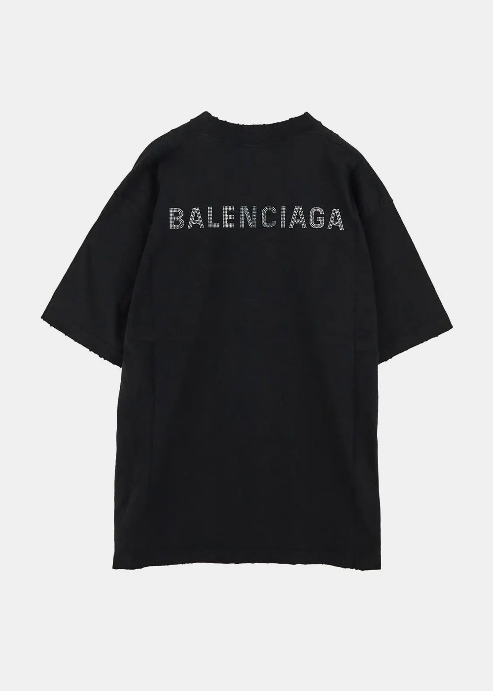 Faded Black Crystal Logo T-Shirt Balenciaga оригінал – Купити в Україні – вид ззаду