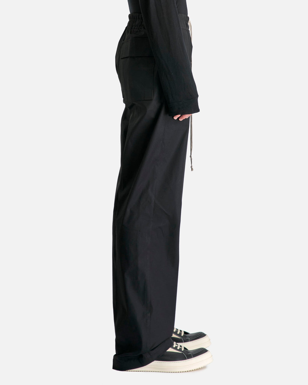 Dietrich Drawstring Pants In Black Rick owens оригінал – Купити в Україні – вид ззаду