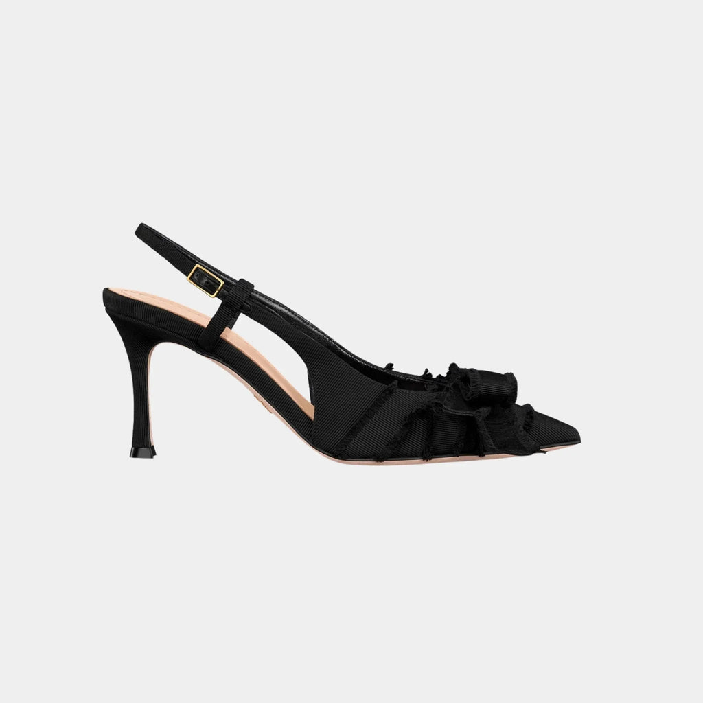 Оригінальна Adiorable Slingback Pump Fringed Grosgrain Dior – боковий вид