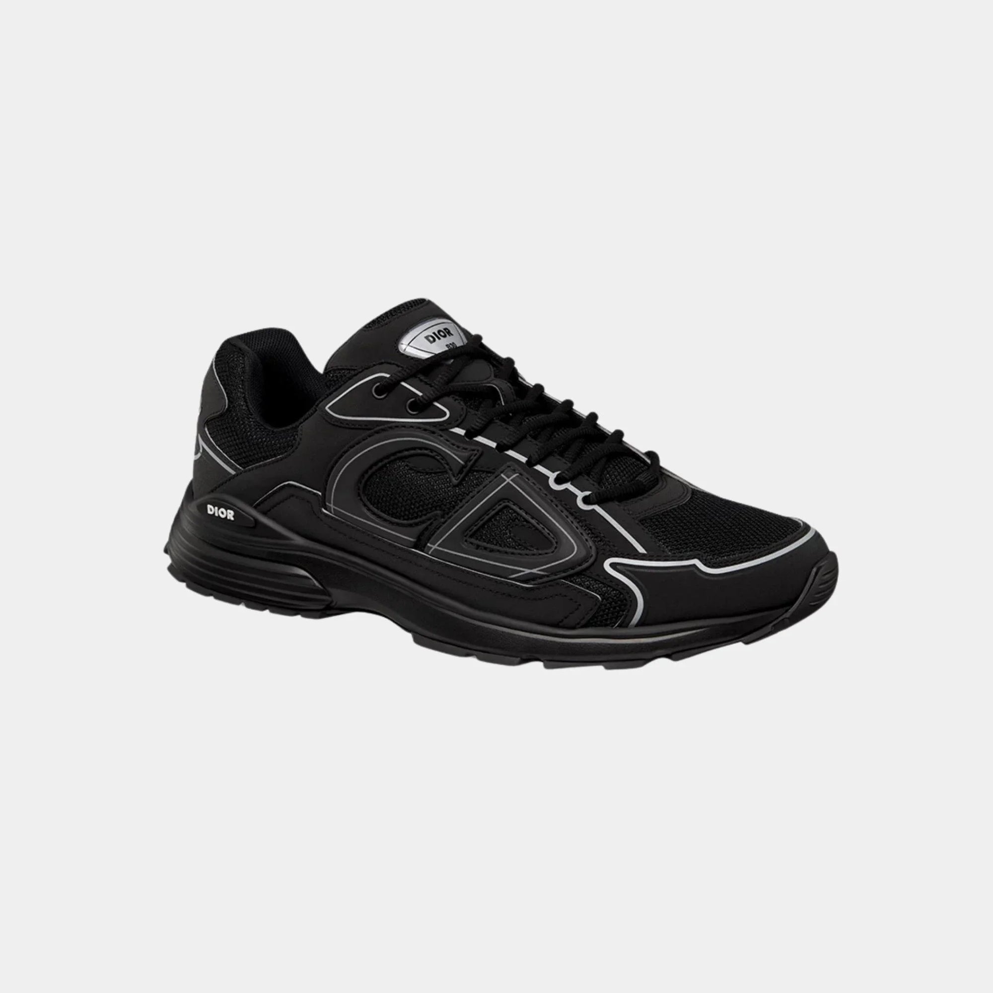 B30 Countdown Sneaker Black Mesh And Black Technical Fabric Dior – Гарантія оригінальності – вид ззаду
