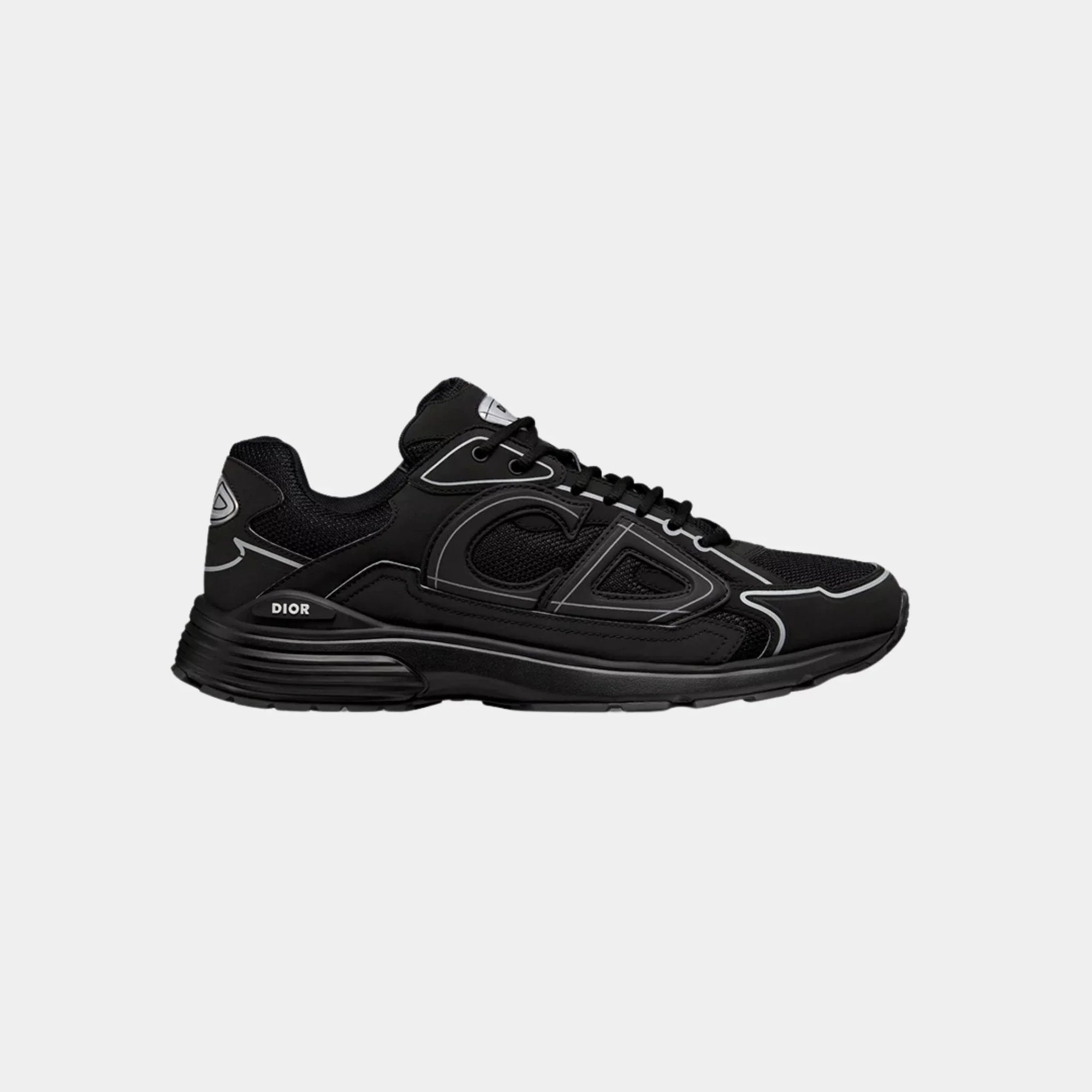 B30 Countdown Sneaker Black Mesh And Black Technical Fabric Dior – Гарантія оригінальності – боковий вид