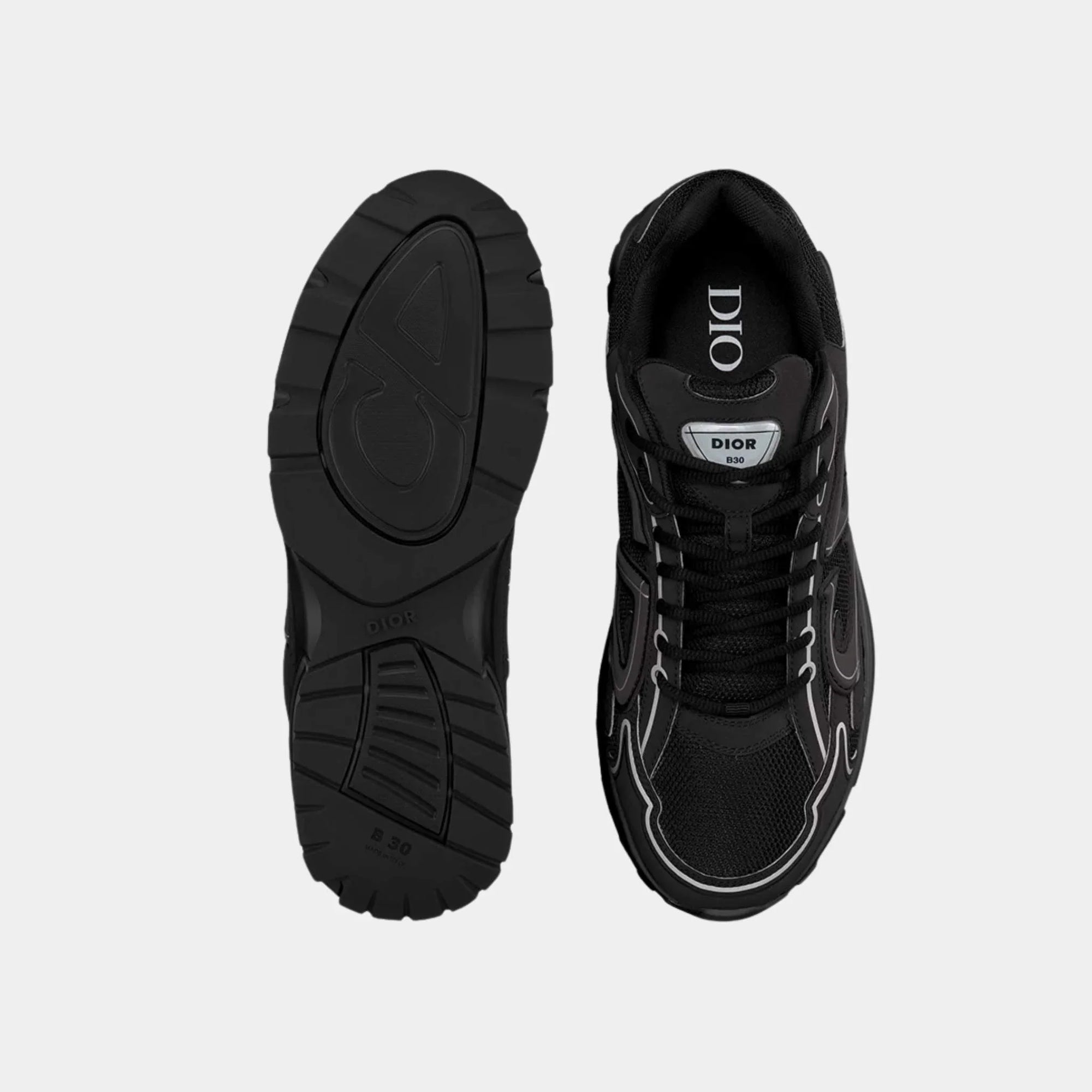 B30 Countdown Sneaker Black Mesh And Black Technical Fabric Dior – Гарантія оригінальності – детальний вид