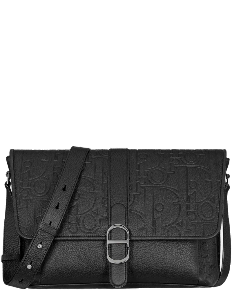 Large Daily Messenger Bag With Flap In Grained Calfskin Dior – Гарантія оригінальності
