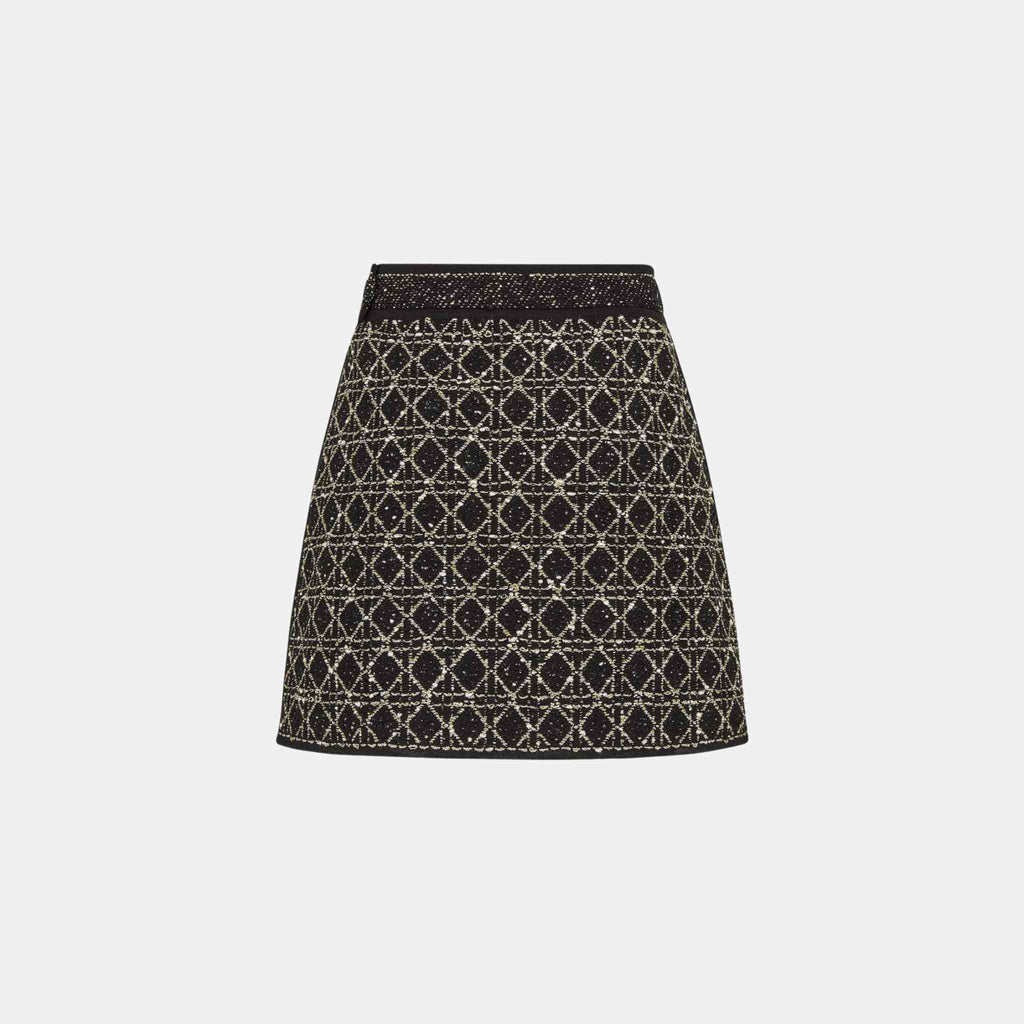 Cannage Miniskirt Blended Cotton And Silk Tweed Dior оригінал – Купити в Україні – вид ззаду