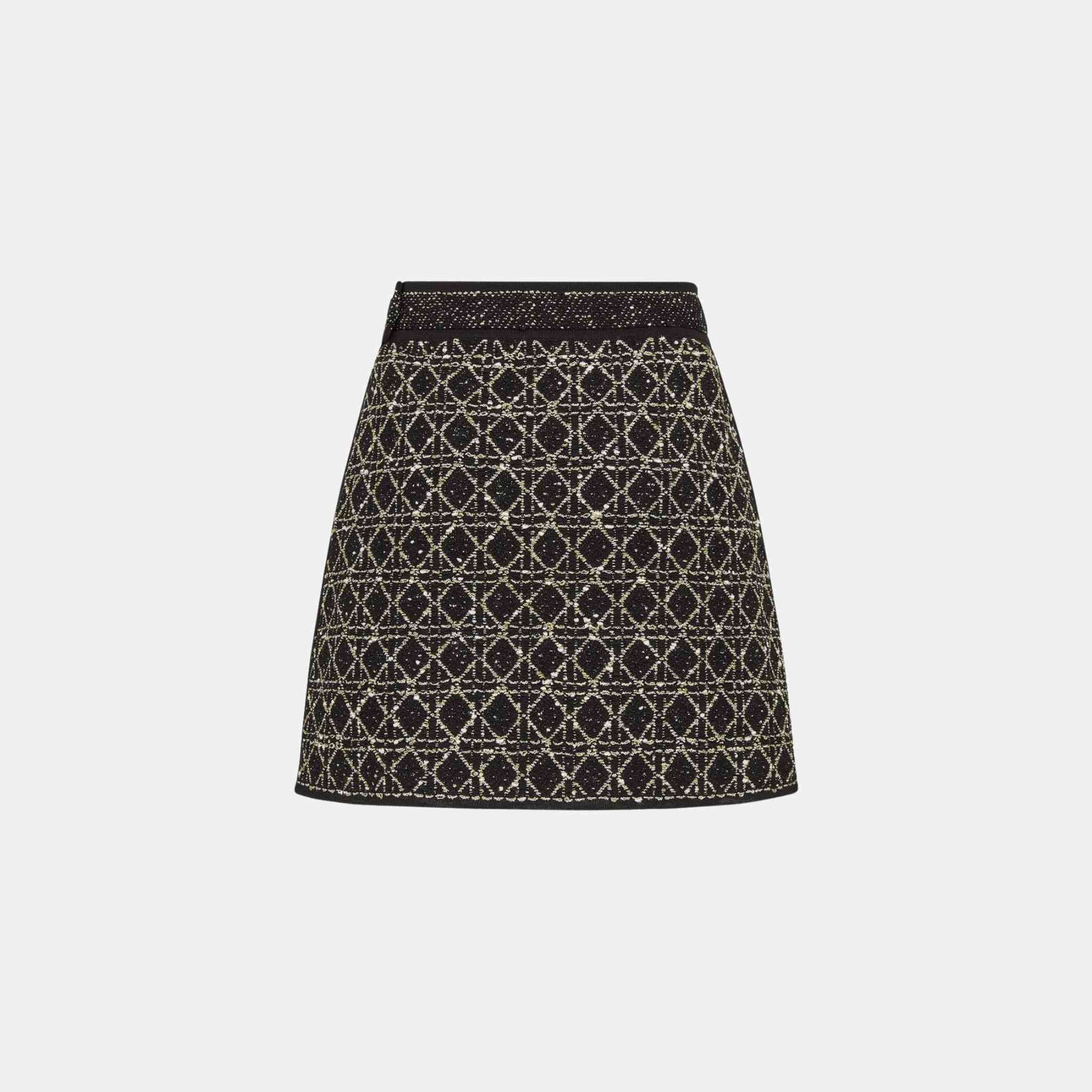 Cannage Miniskirt Blended Cotton And Silk Tweed Dior оригінал – Купити в Україні – вид ззаду