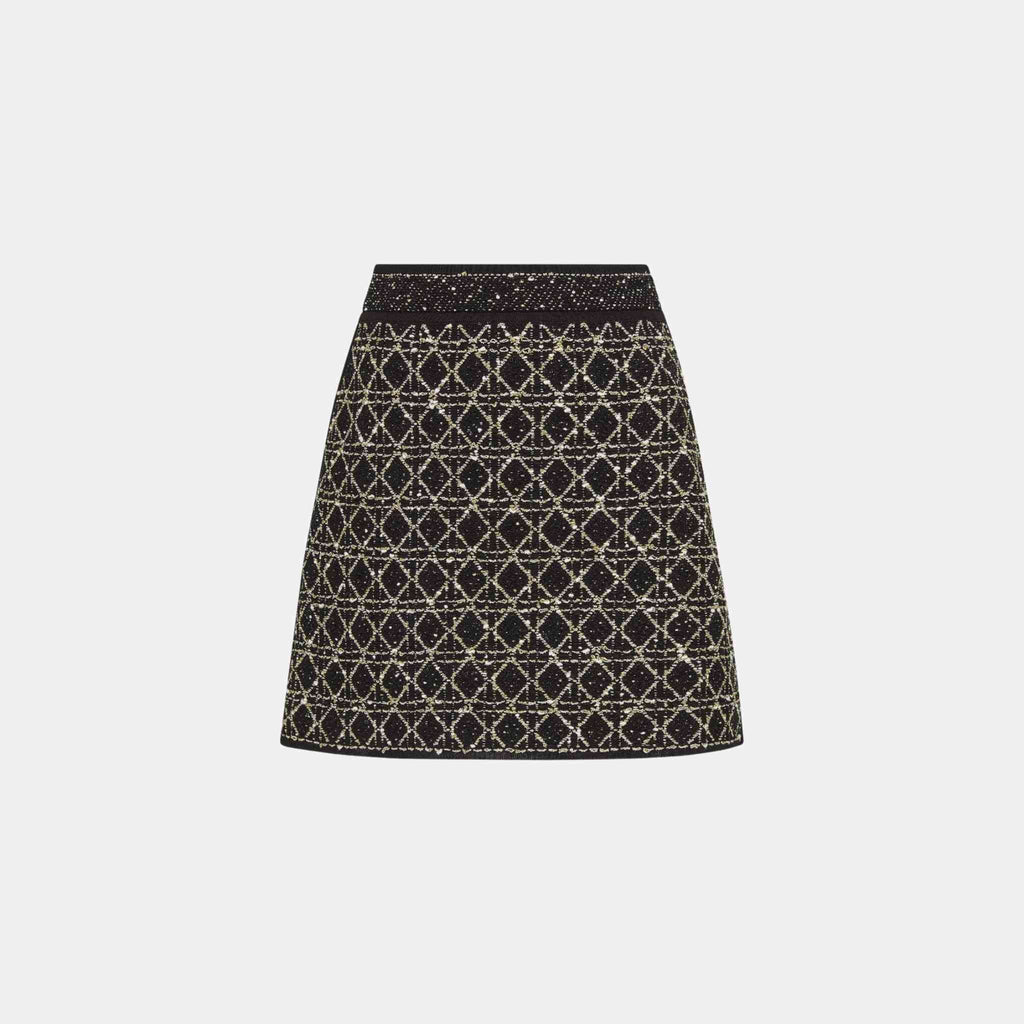 Cannage Miniskirt Blended Cotton And Silk Tweed Dior оригінал – Купити в Україні – боковий вид