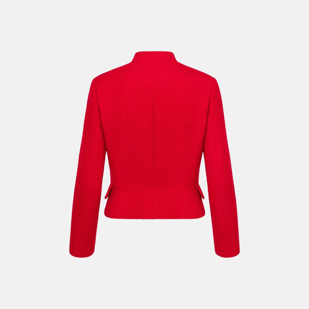 Оригінальна Cropped Jacket Red Wool And Silk Dior – вид ззаду