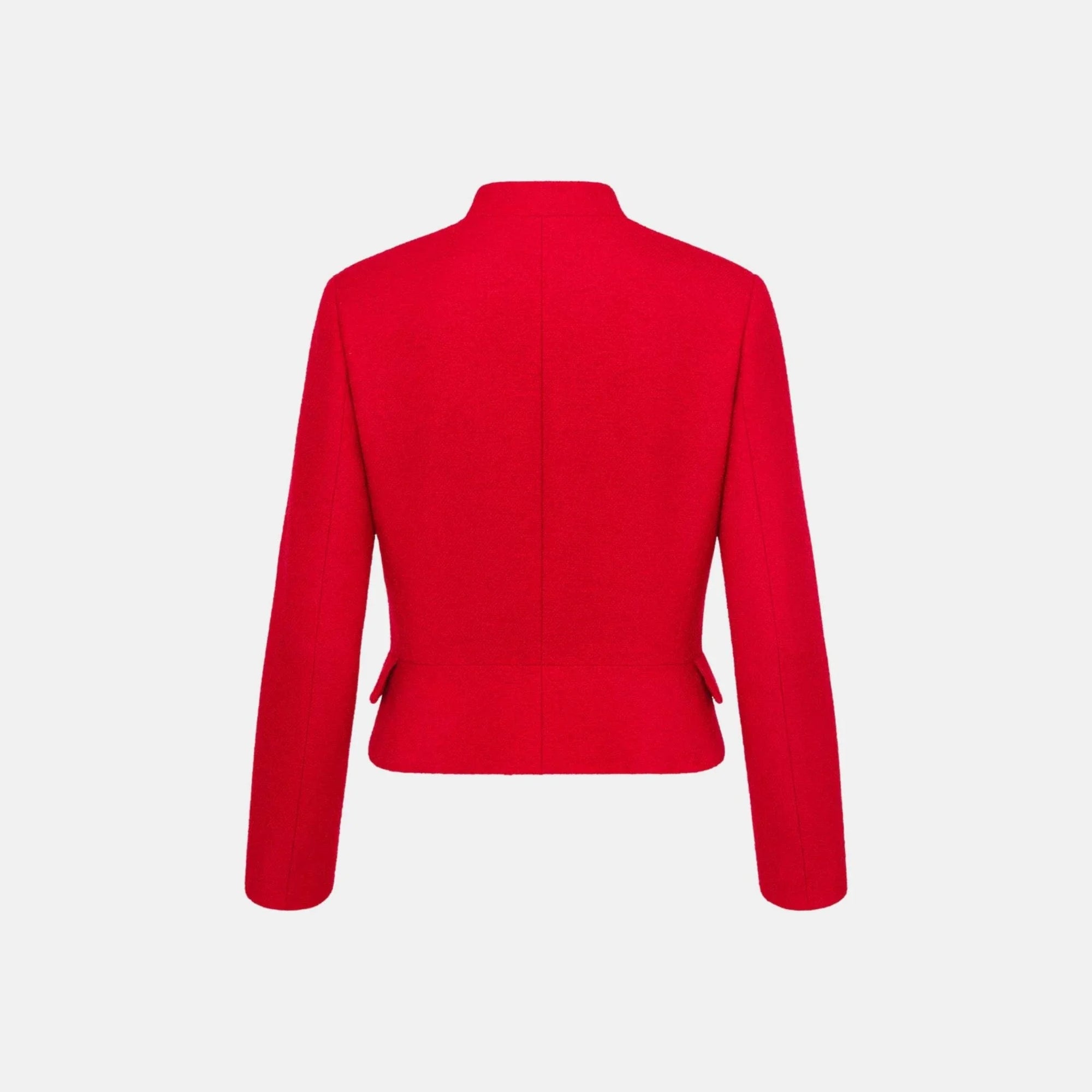 Оригінальна Cropped Jacket Red Wool And Silk Dior – вид ззаду
