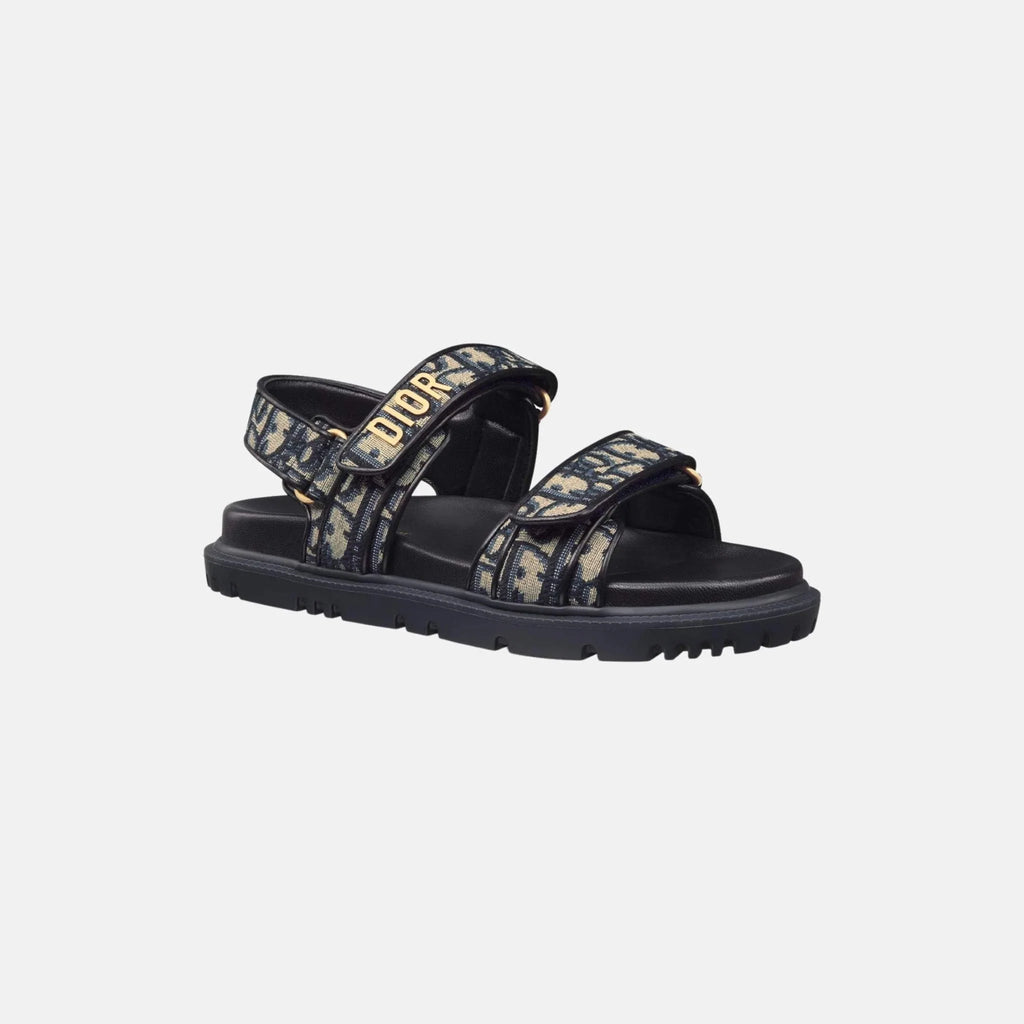 act Sandal In Cotton Embroidered With Oblique Motif Dior оригінал – Купити в Україні – вид ззаду