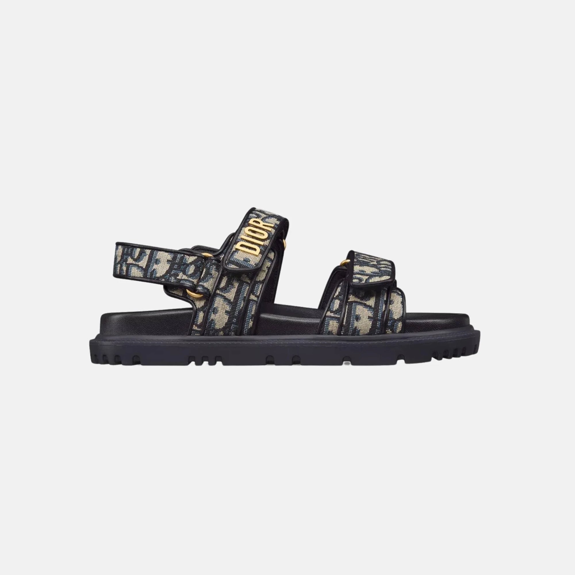 act Sandal In Cotton Embroidered With Oblique Motif Dior оригінал – Купити в Україні – боковий вид