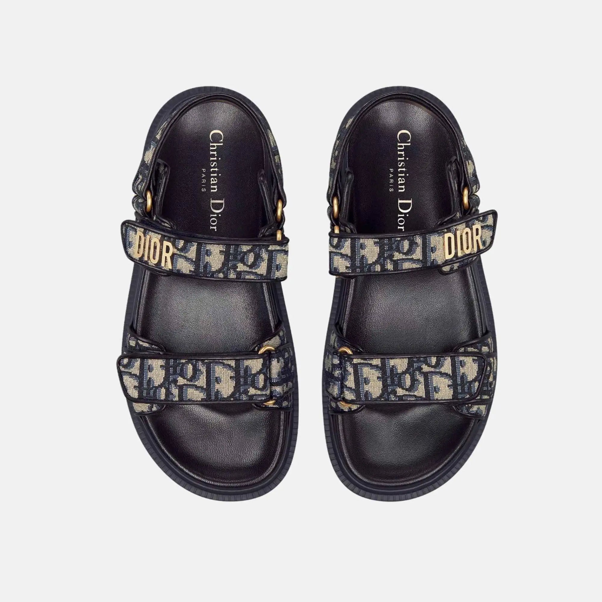 act Sandal In Cotton Embroidered With Oblique Motif Dior оригінал – Купити в Україні – детальний вид