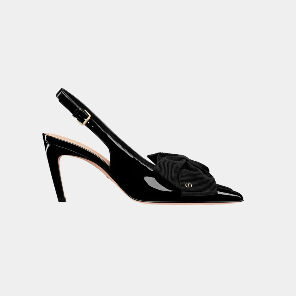 issimo Slingback Pump Patent Calfskin And Grosgrain Dior – Гарантія оригінальності – боковий вид