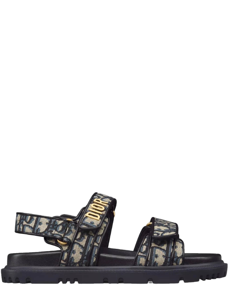 act Sandal In Cotton Embroidered With Oblique Motif Dior оригінал – Купити в Україні