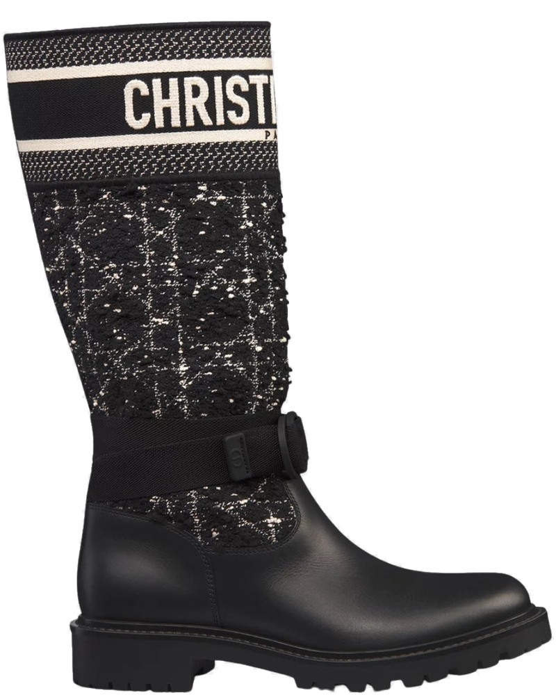 D Major Boot Cannage Tweed And Black Calfskin Dior – Гарантія оригінальності